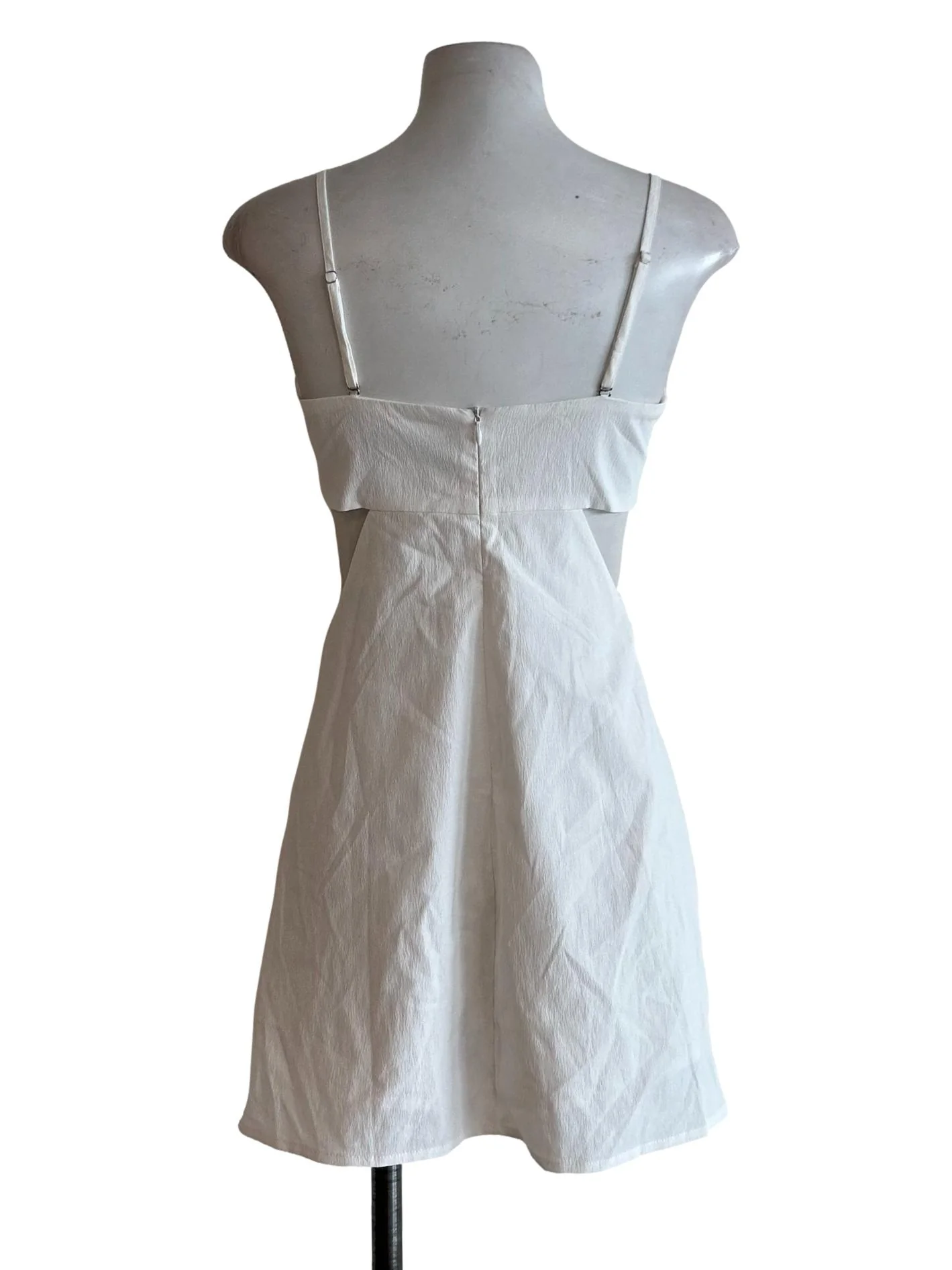 Egg Shell White Cut Out Cami Dress - Image 2