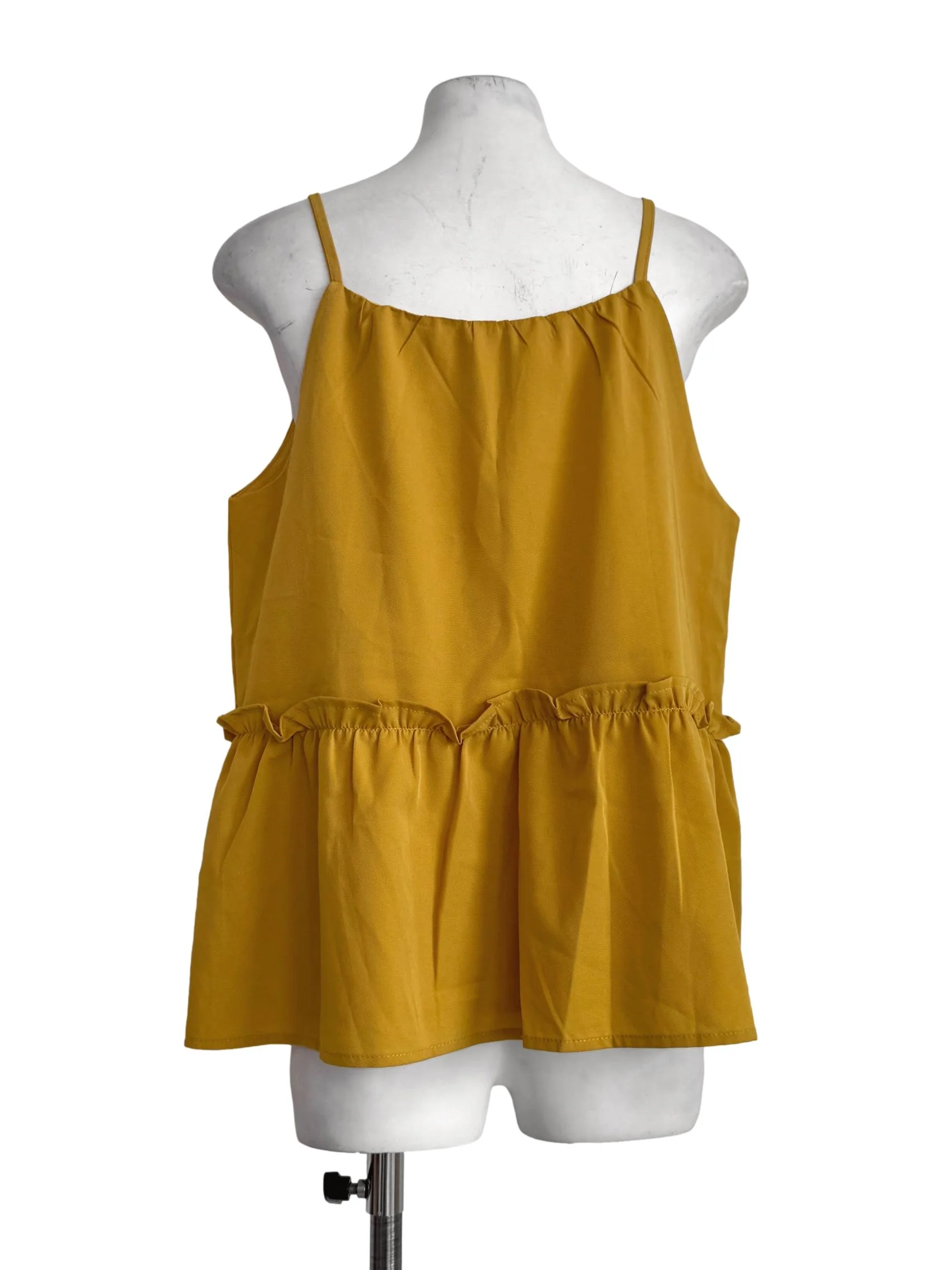 Mustard Yellow Ruffle Cami Top - Image 2