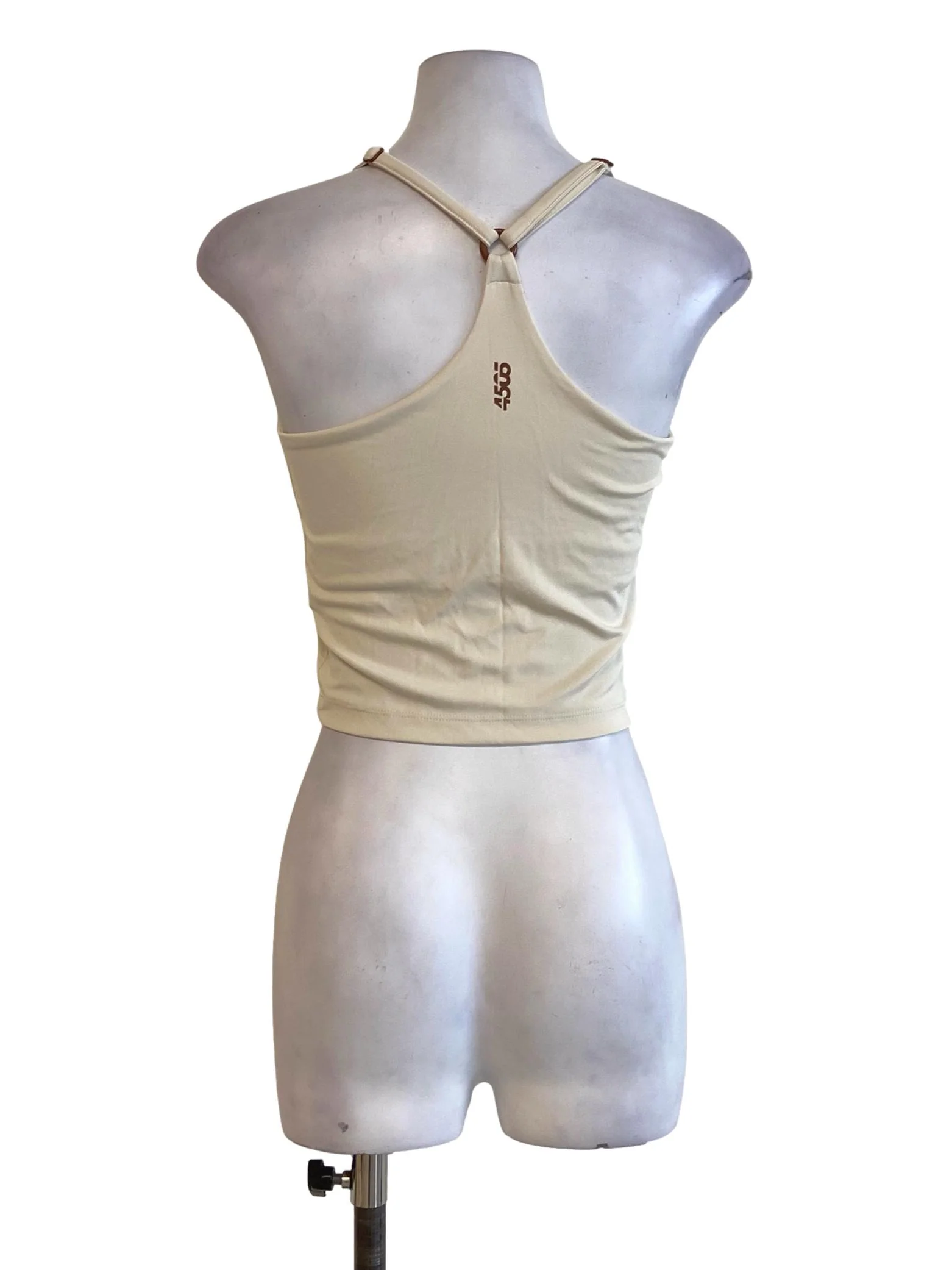 Eggshell Sleeveless Crop Top Blouse - Image 2