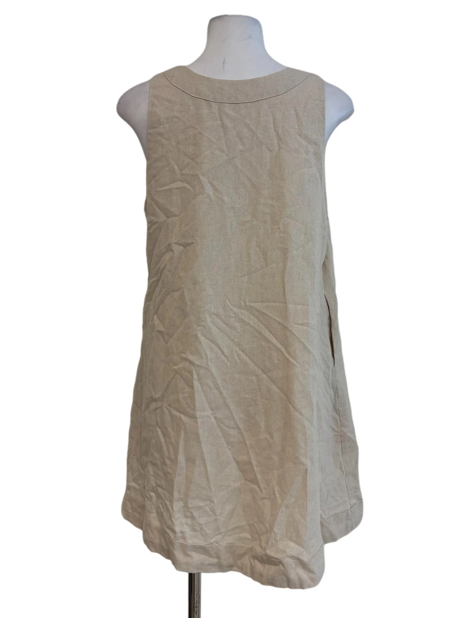 Eggshell V-Neck Sleeveless Dress - Image 2