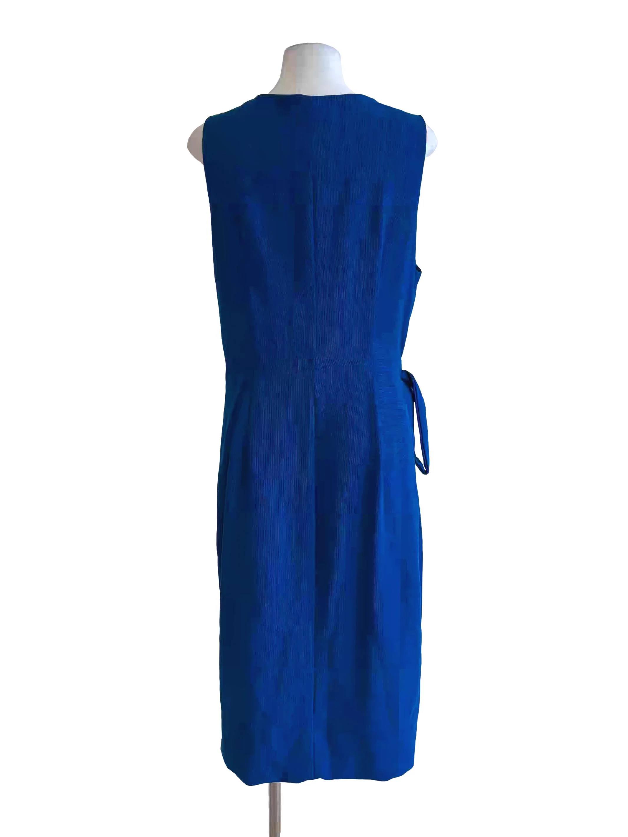 Egyptian Blue Surplice Wrap Dress - Image 2