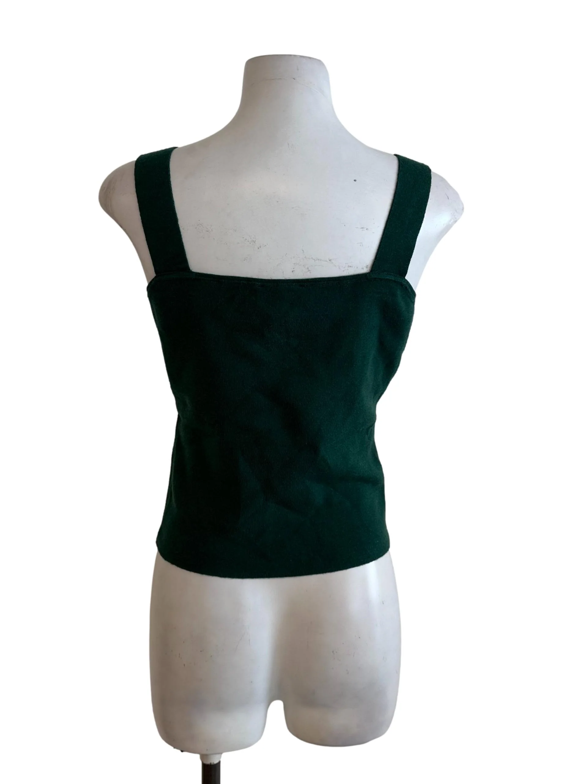 Emerald Green Square Neck Knit Top - Image 2