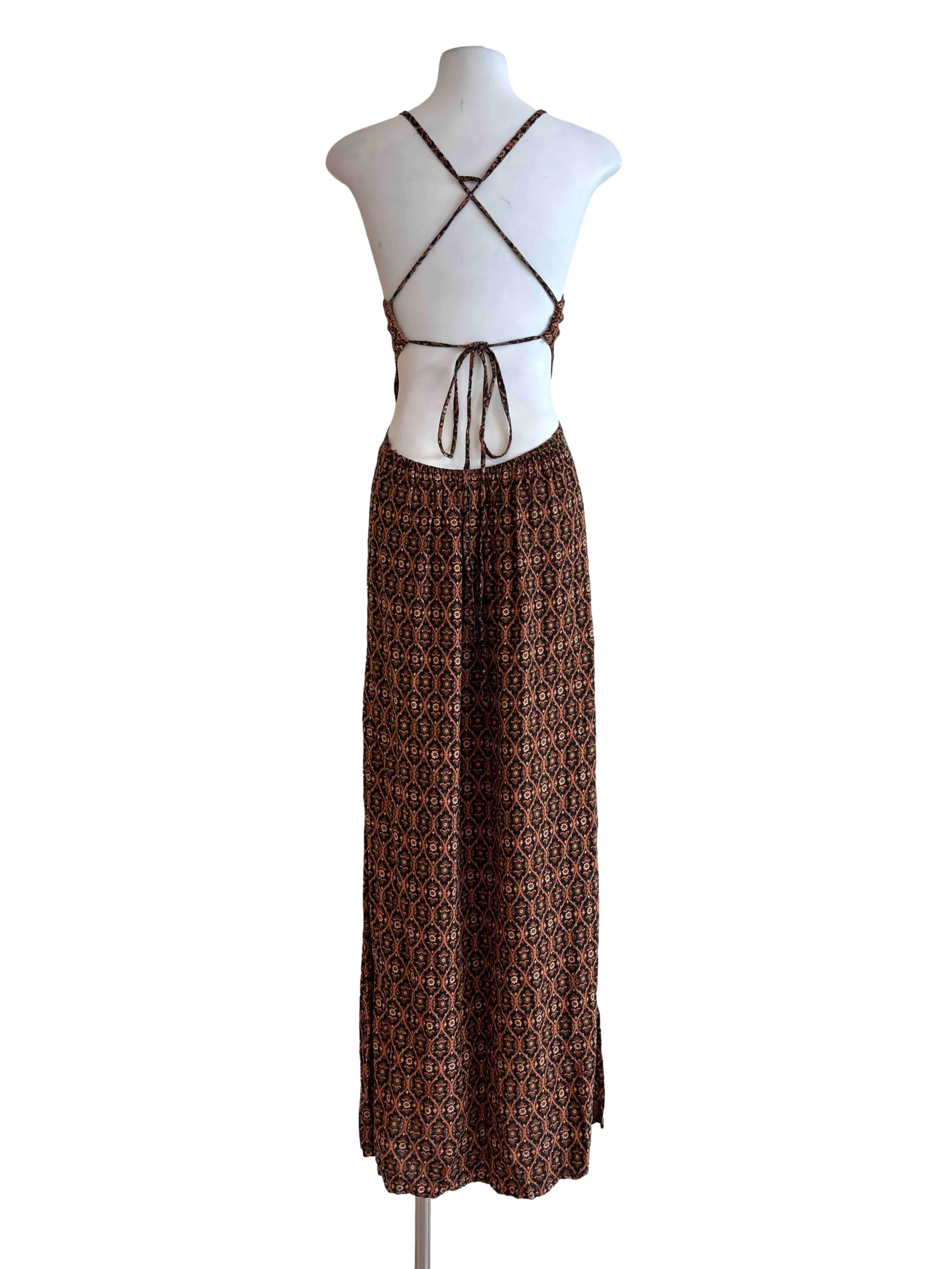 Espen Dress In Felis Border Print - Brown CSN - Image 2