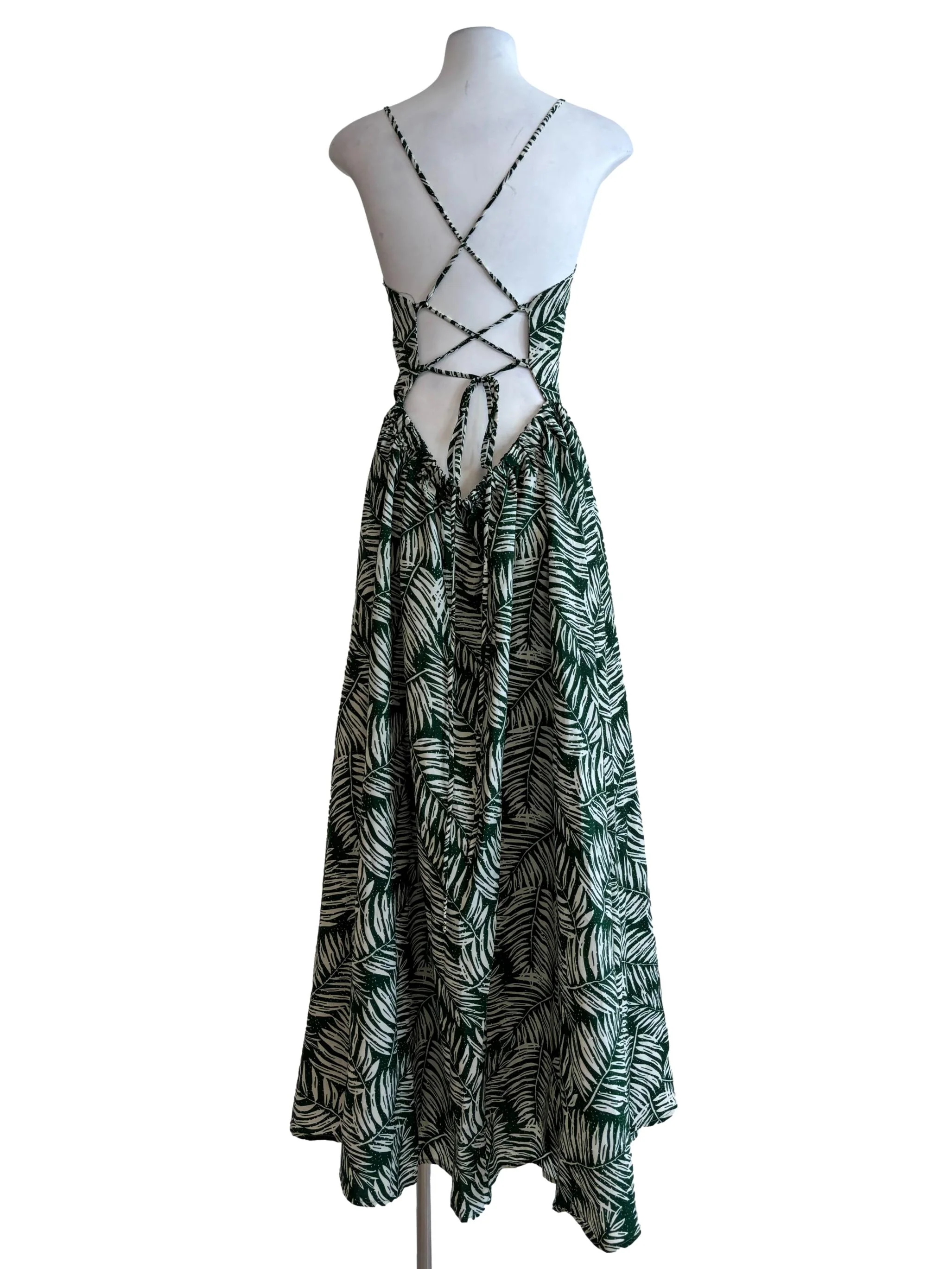 Fern Green Back Tie Day Dress - Image 2