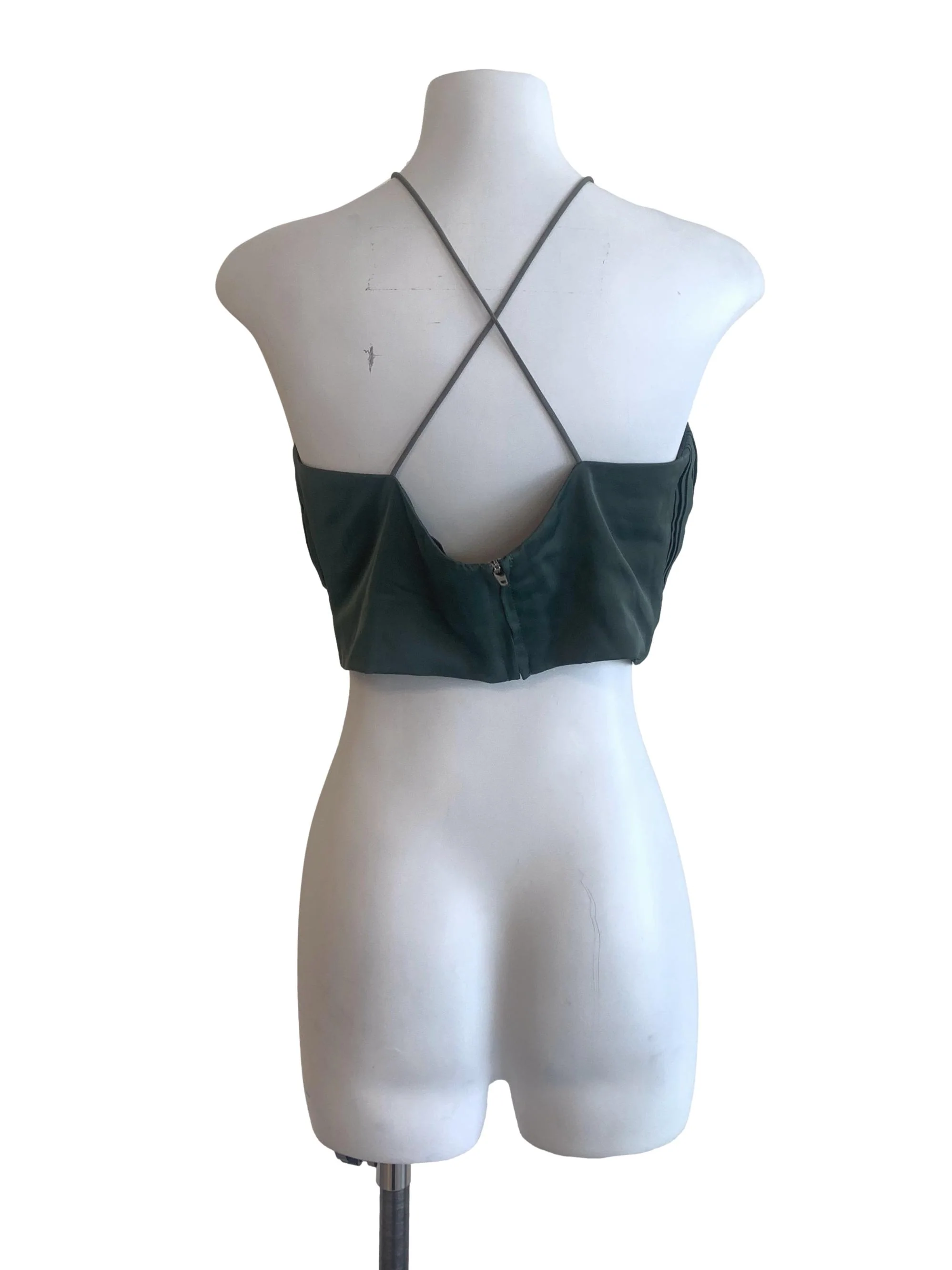 Fern Green Jewel Neck Top - Image 2