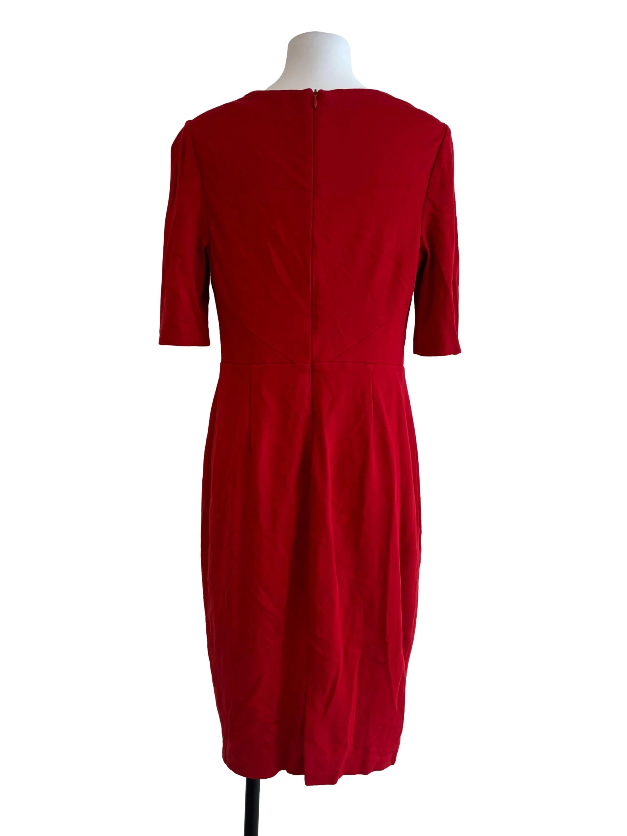 Fire Red V-Neck Sheath Dress - Image 2