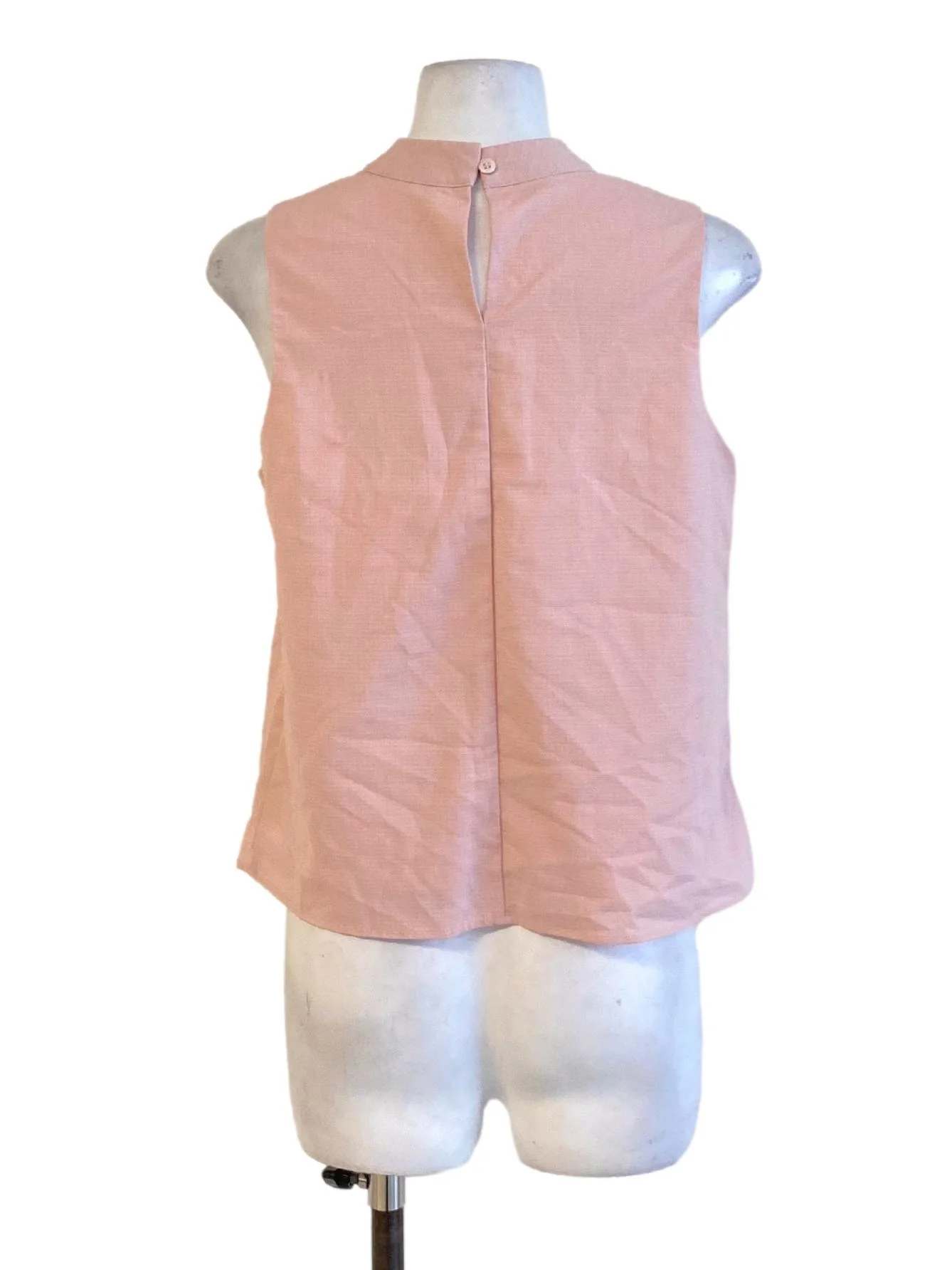 Flamingo Pink High Neck Sleeveless Loose Top - Image 2