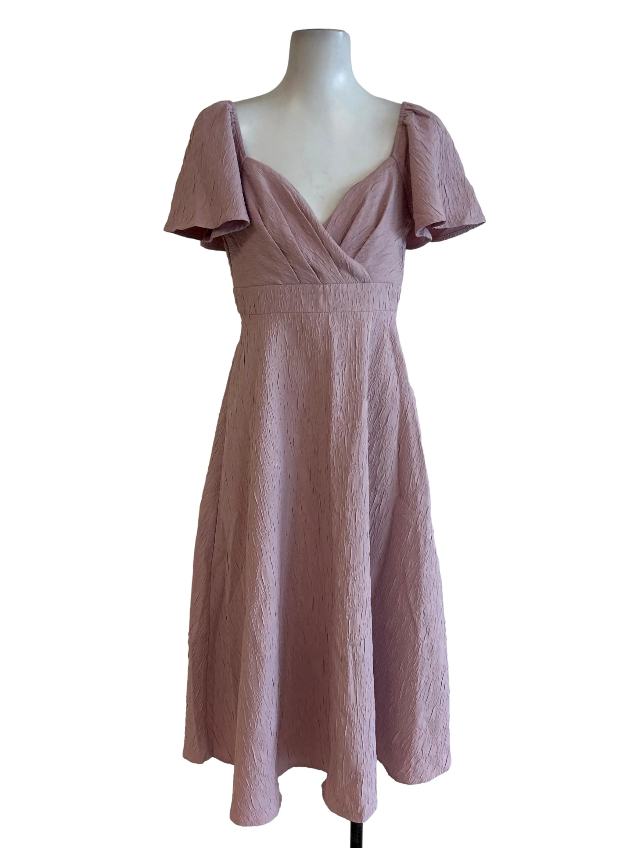 Flamingo Pink Textured Dress