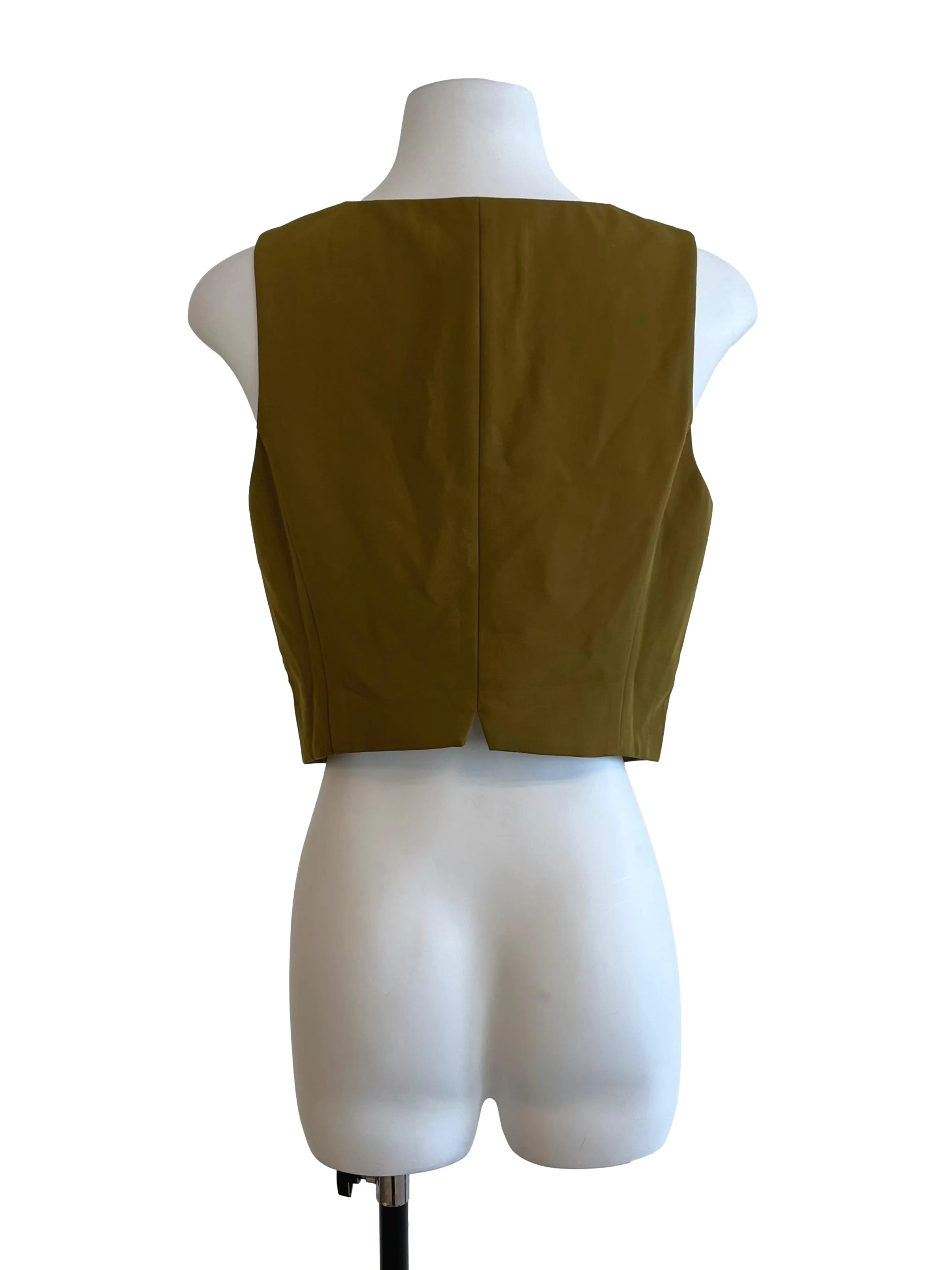 Forest Green Button Down Vest - Image 2