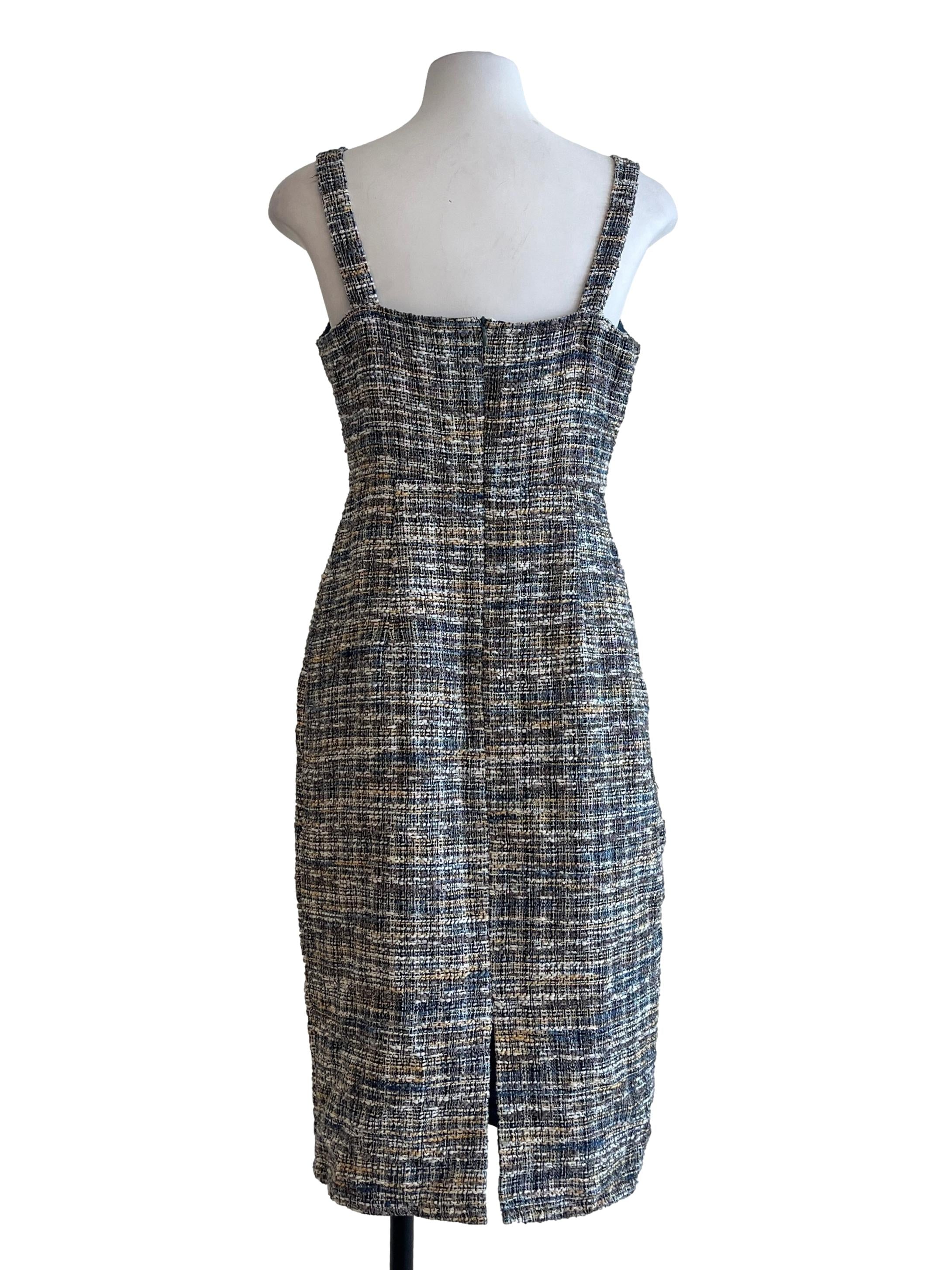 Fossil Grey Square Neck Sleeveless Dress - Image 2