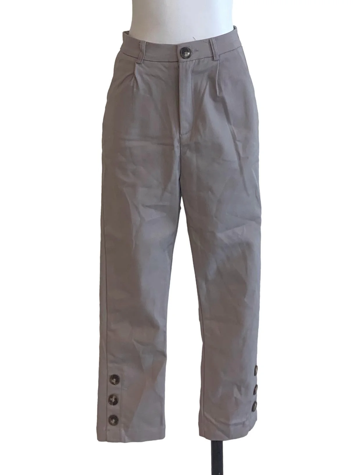 Fossil Grey Straight Cut Pants