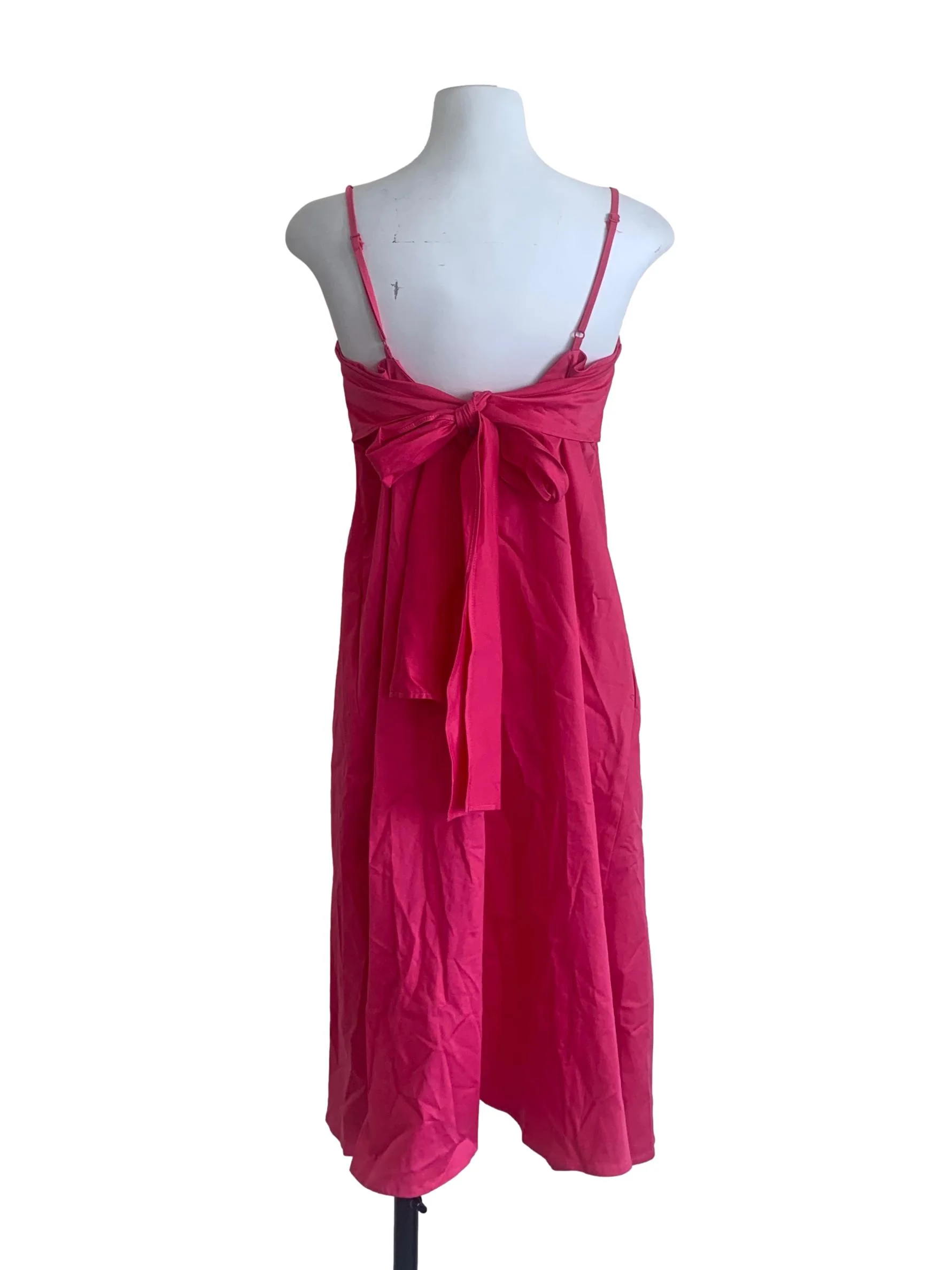Fuschia Pink Spaghetti Strap Dress - Image 2