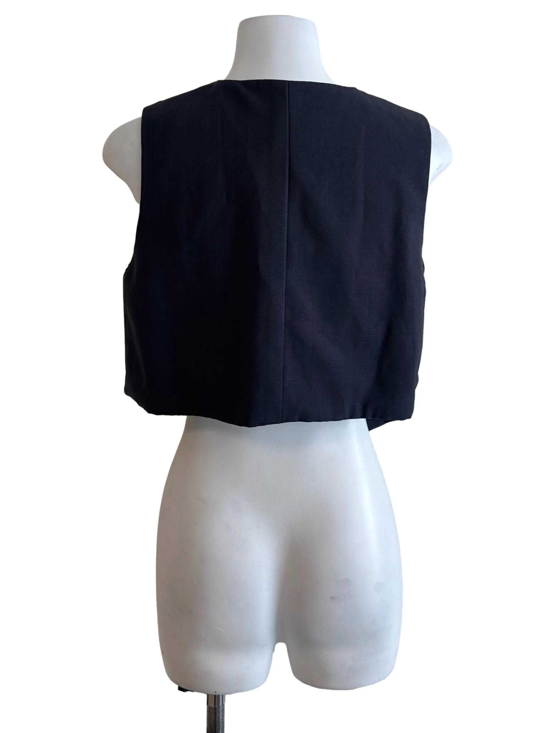 Graphite Grey V Neck Asymmetric Vest - Image 2