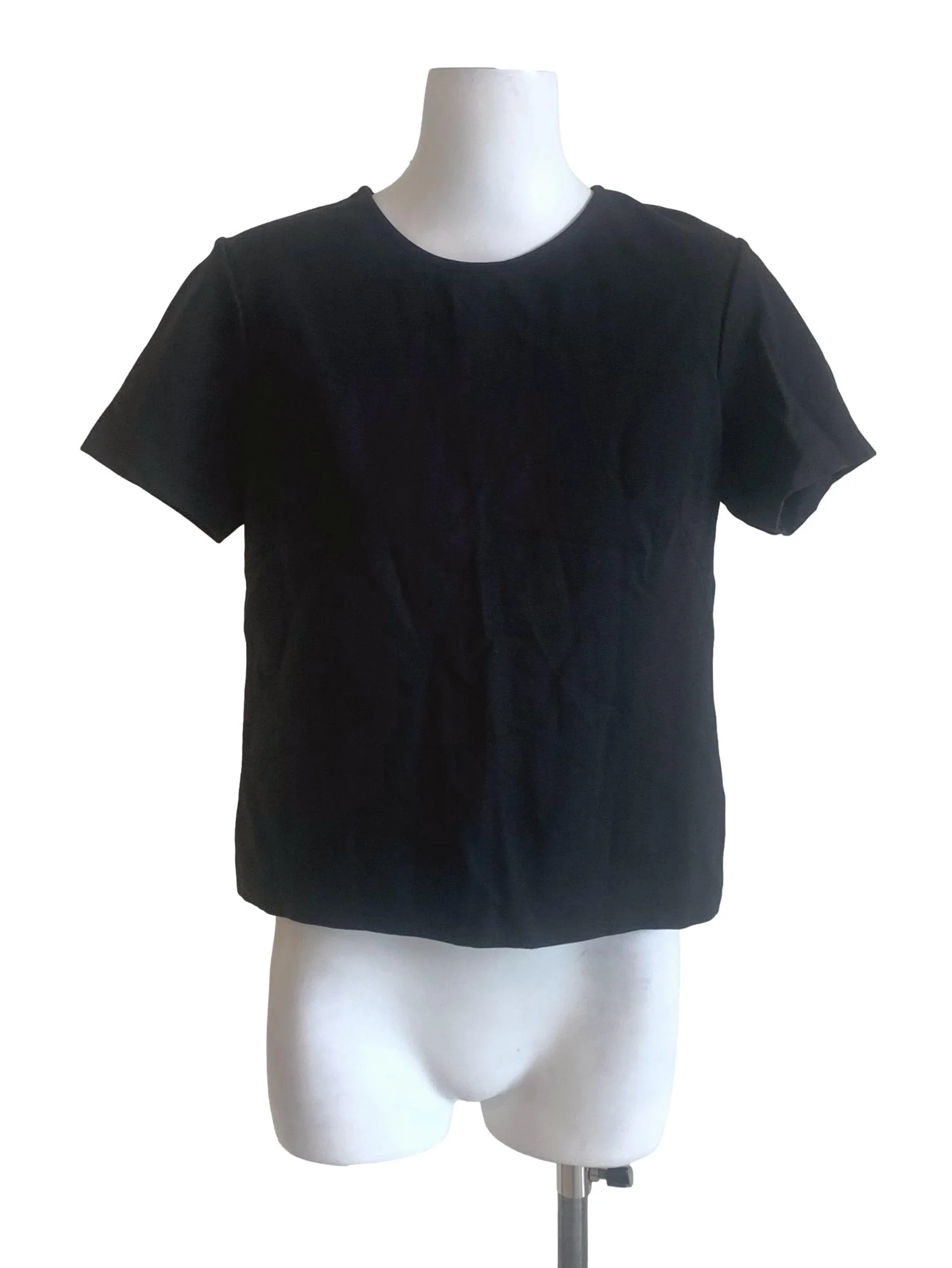 Grease Black Round Neck Top
