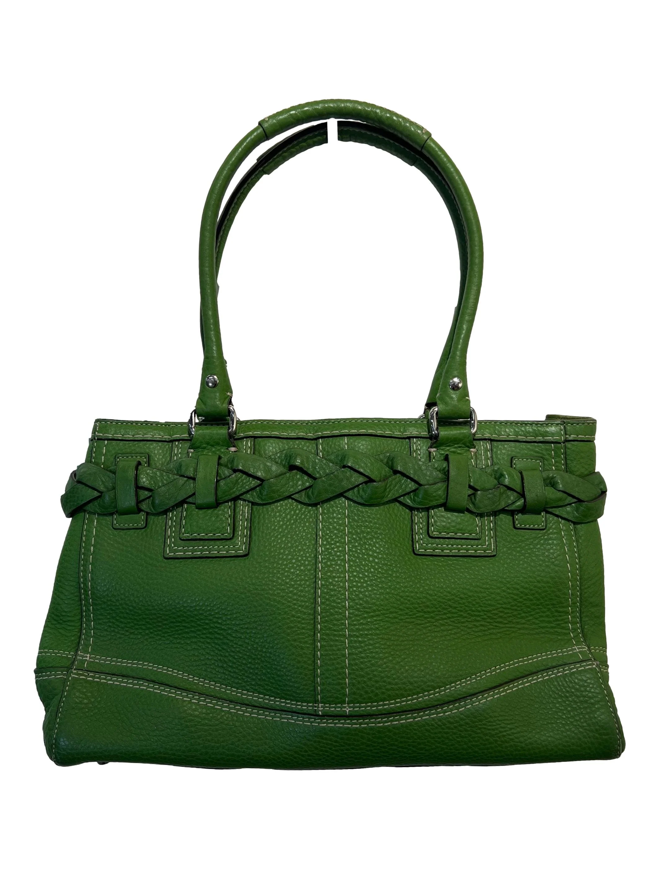 Green Hampton Braided Bag - Image 2