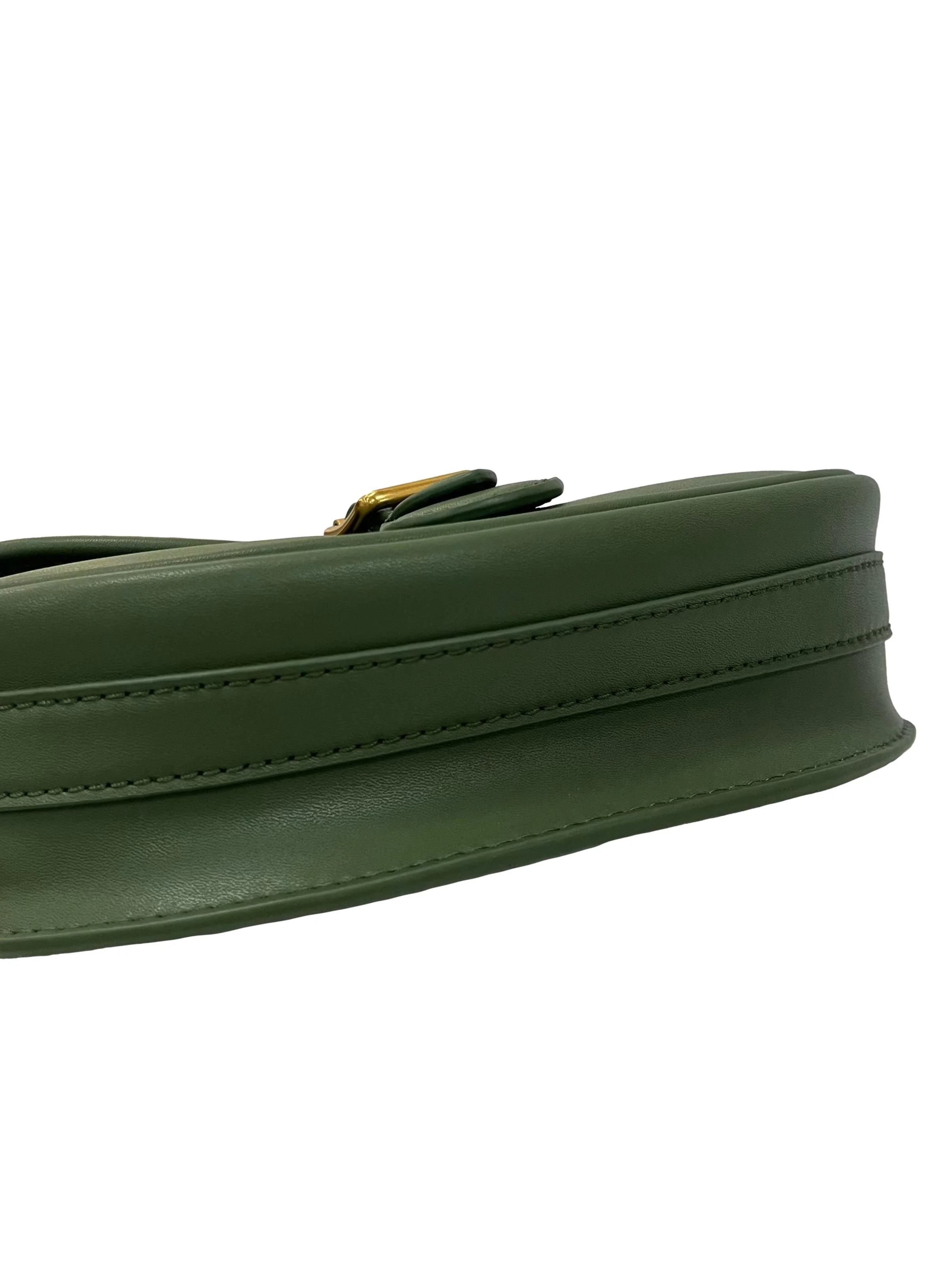 Green Leather Flora Belted Saddle Bag CSN - Image 3