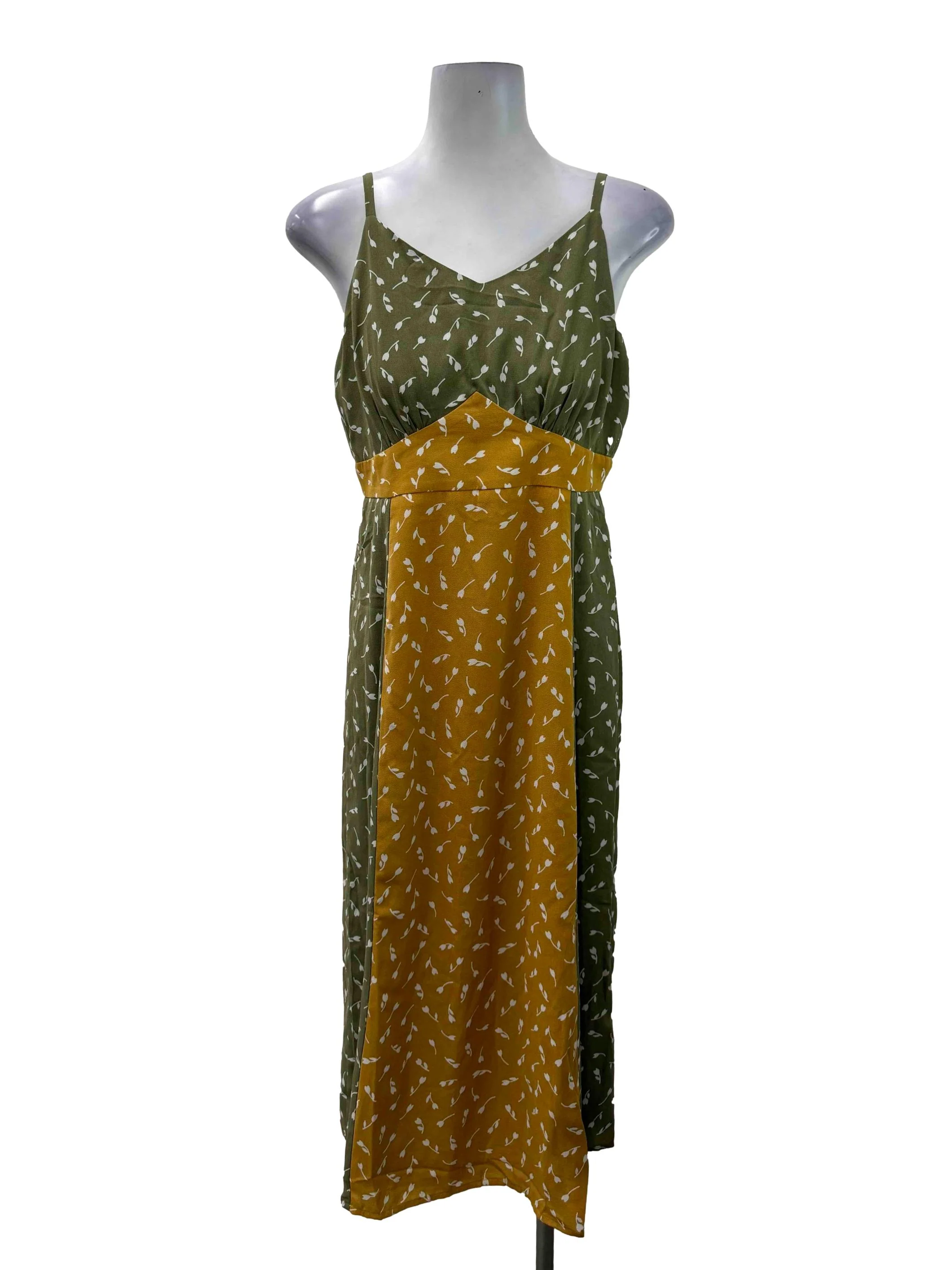 Green Leaves Pattern Sundress