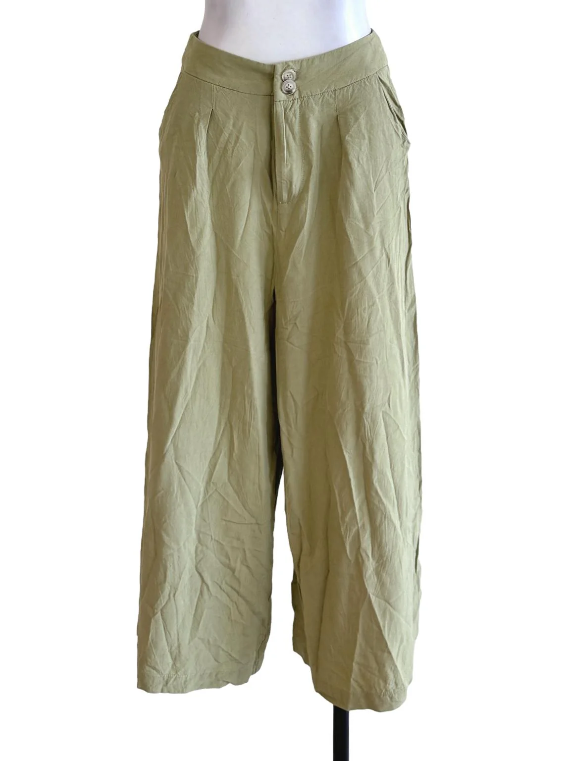 Green Plain Culottes