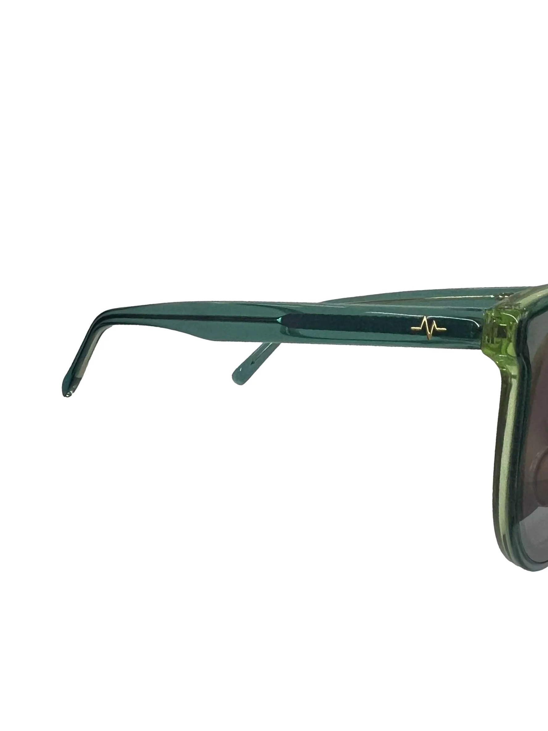 Green Round Plastic Frame Sunglasses - Image 3