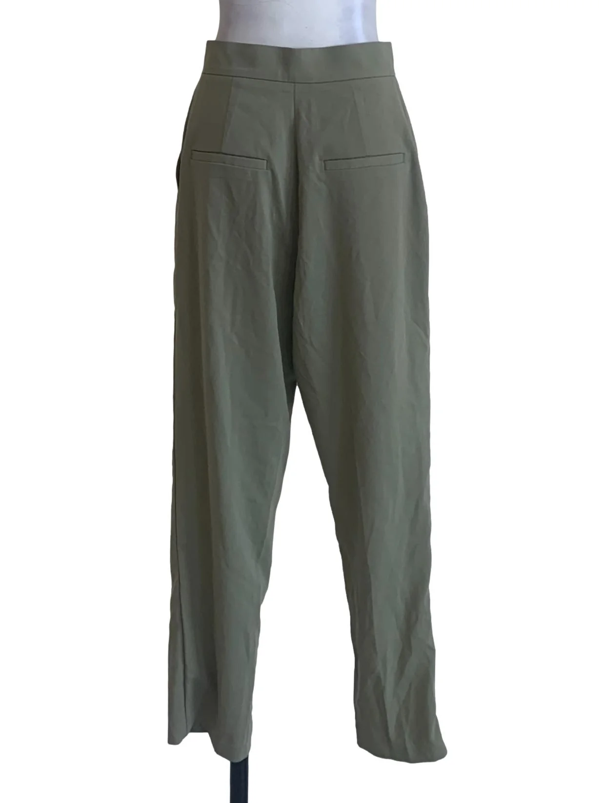 Green Tapered Pleat Pants OSN - Image 2