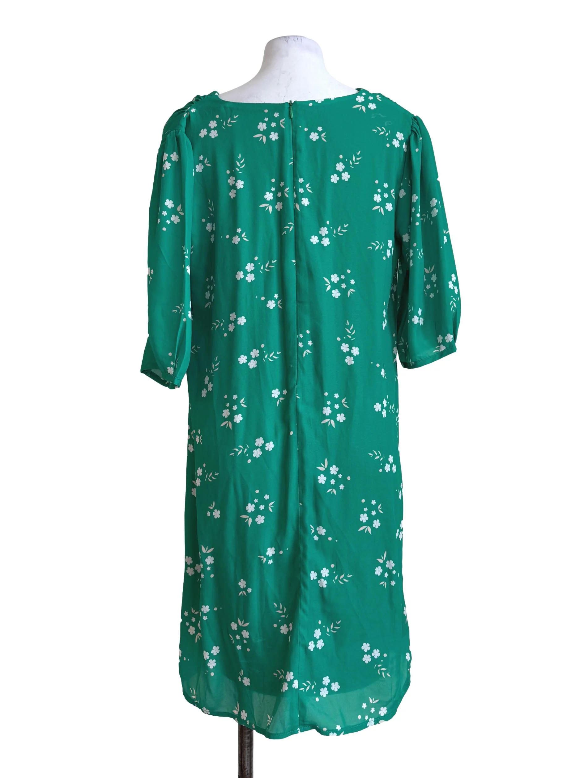 Gremlin Green Prints V Neck Dress TCL - Image 2