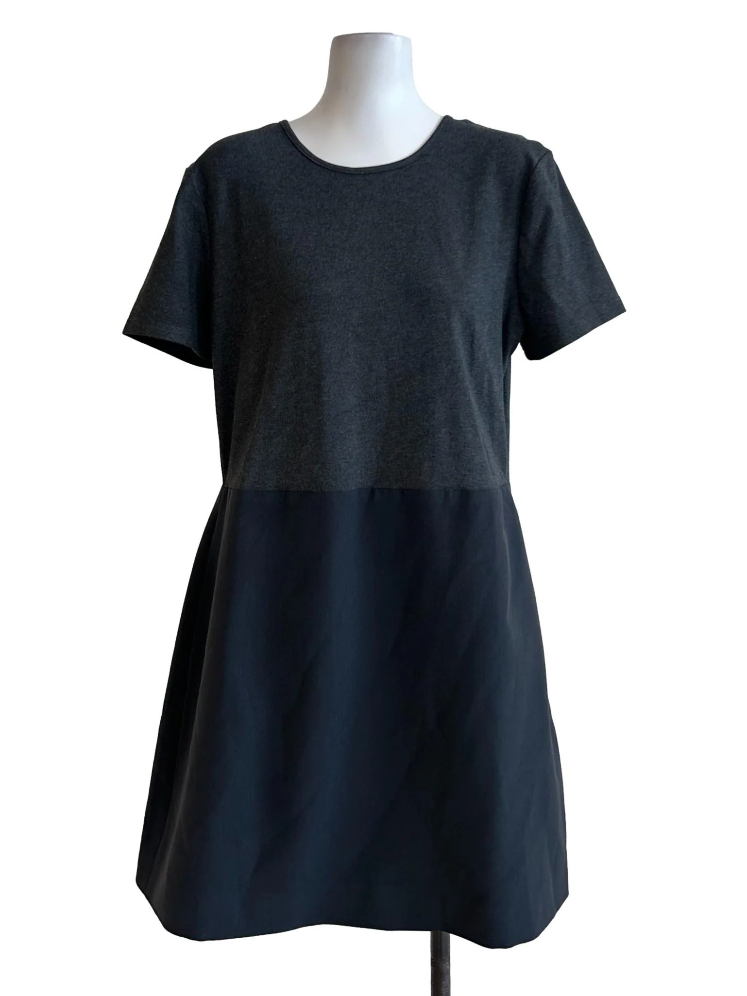 Grey A-Line Mini Dress