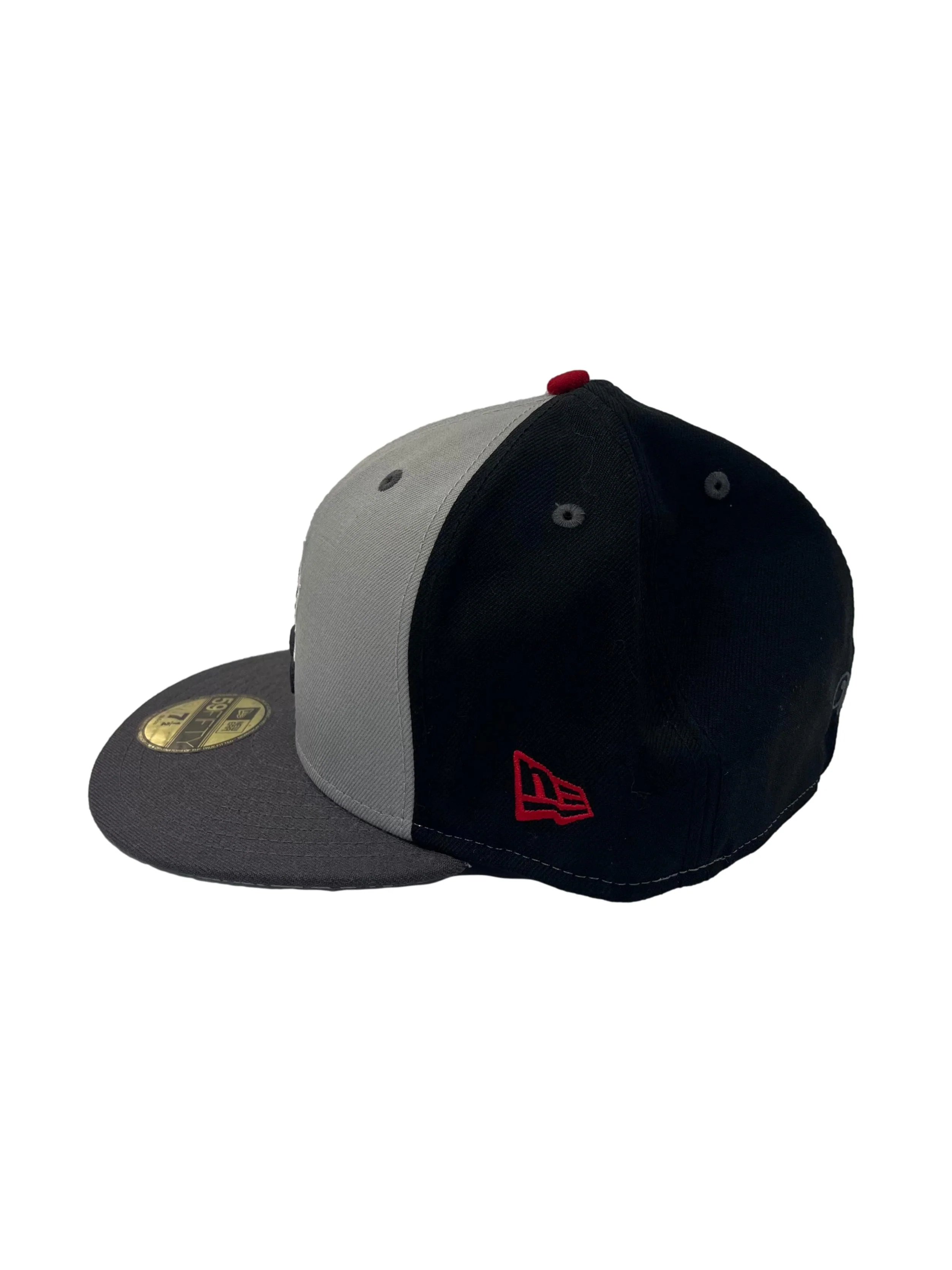 Grey And Black With Embroidery Snapback Cap - Image 3