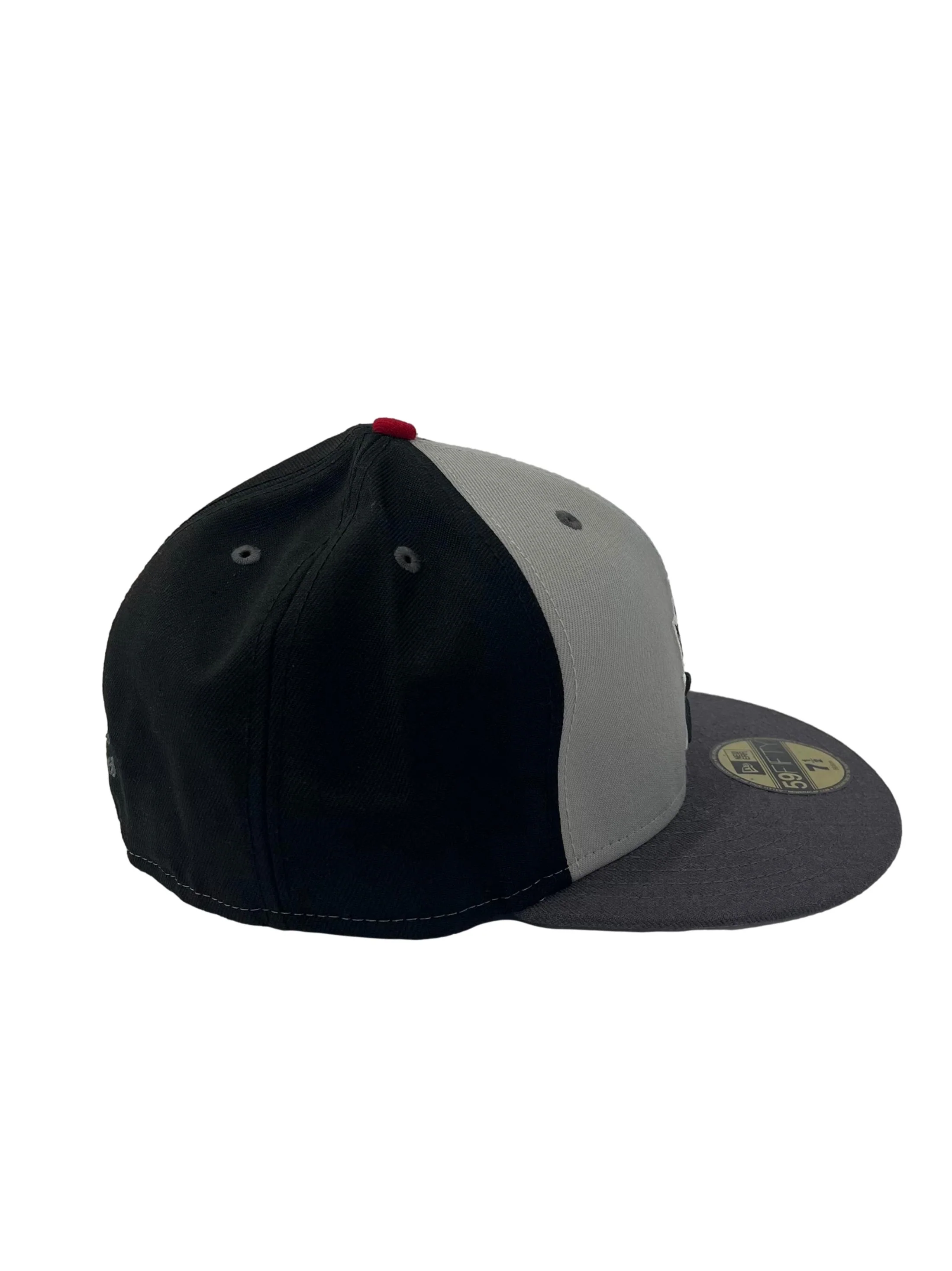 Grey And Black With Embroidery Snapback Cap - Image 4