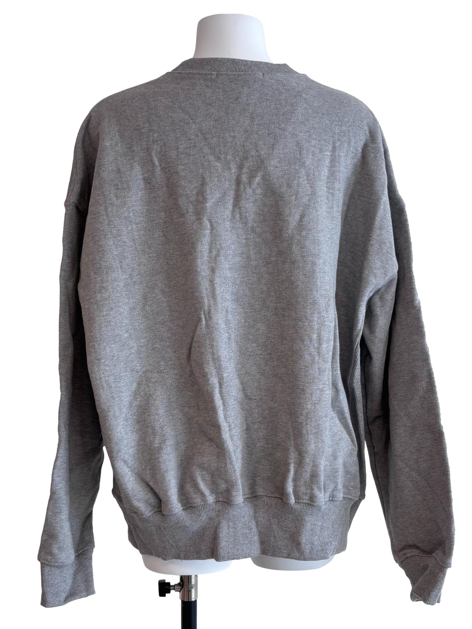 Grey Graphic Oversize Sweatshirt - Image 2