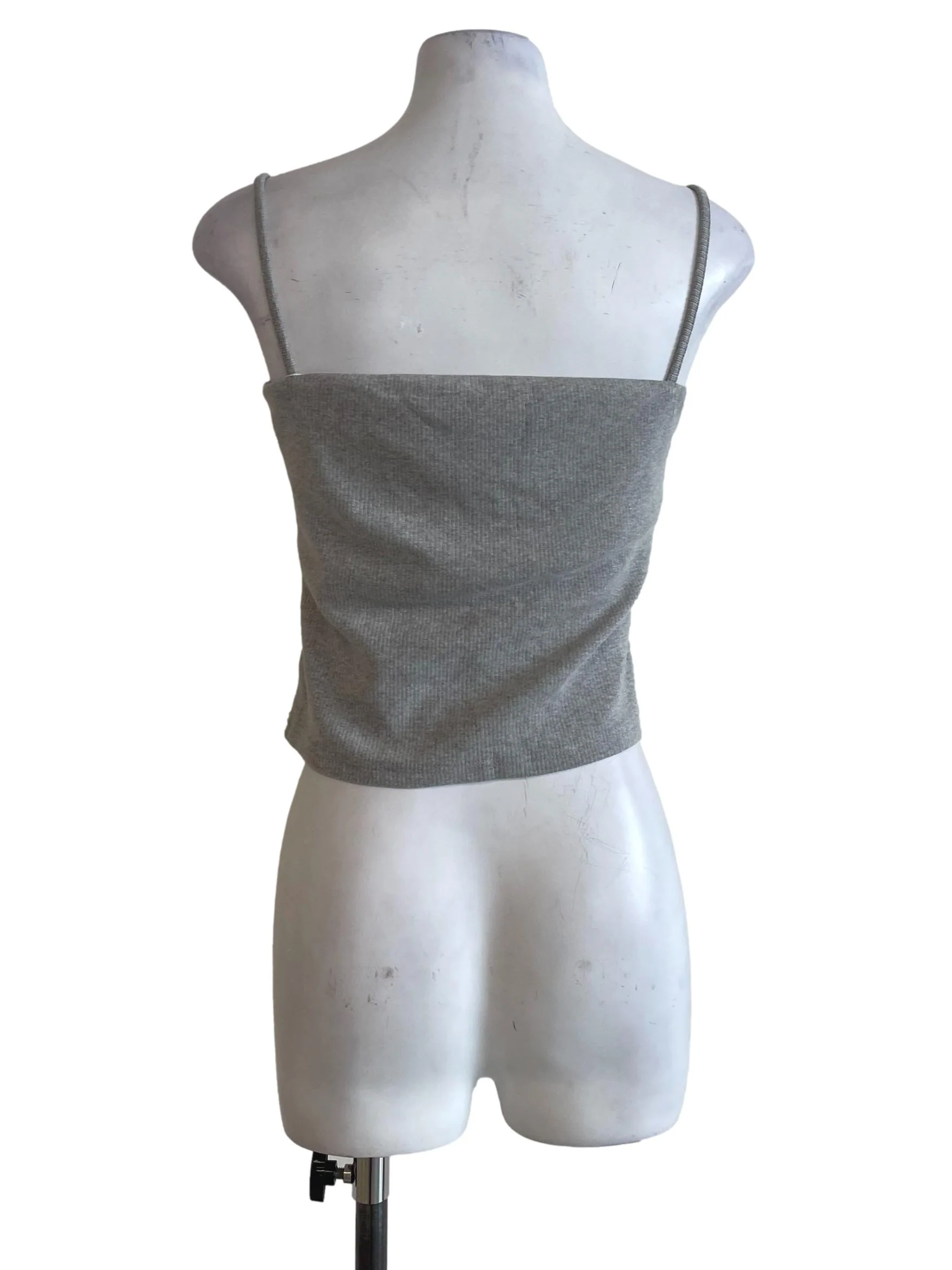 Grey Ribbed Top - Image 2
