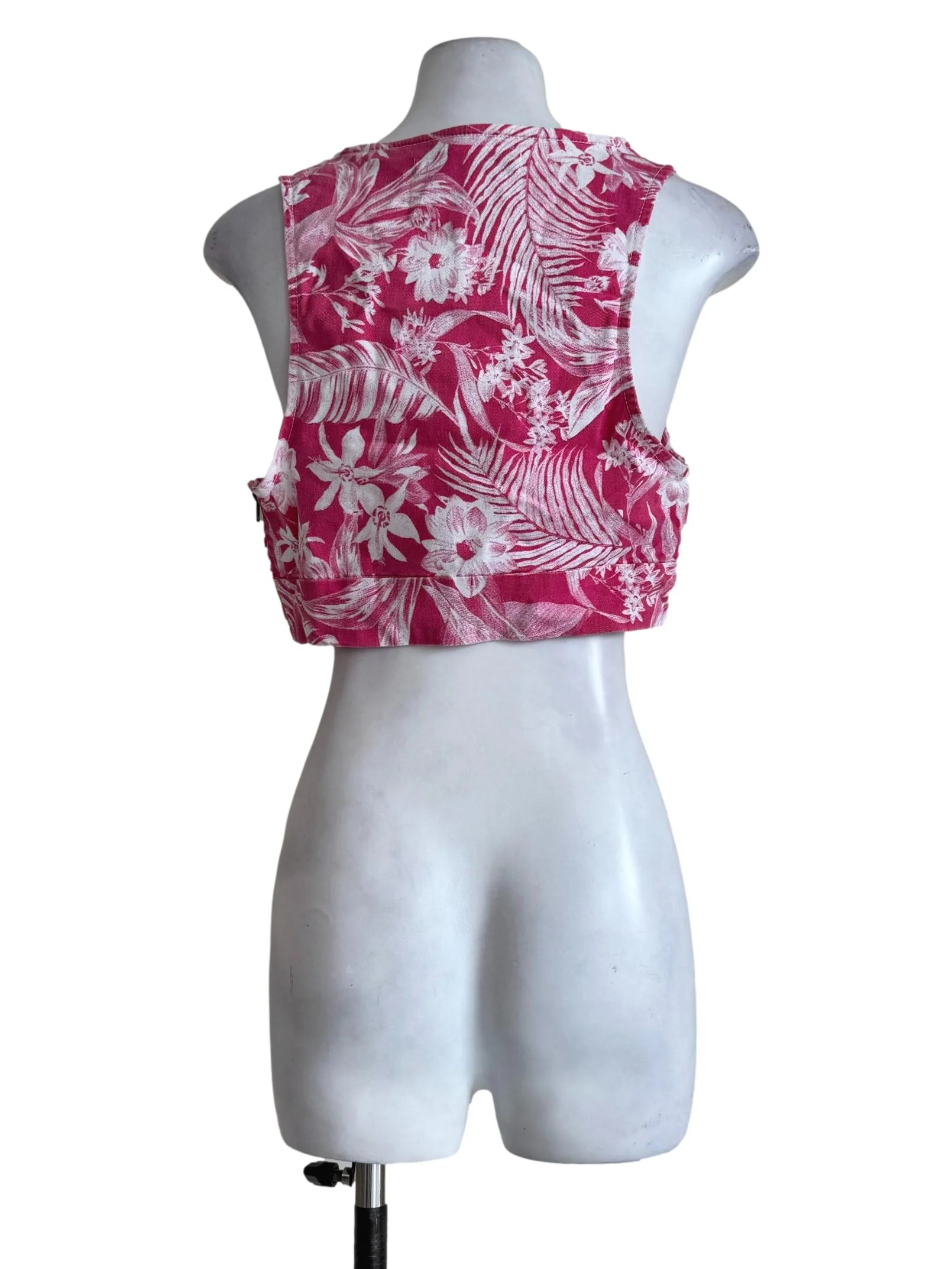 Guava Pink Printed Deep Neck Bralet - Image 2