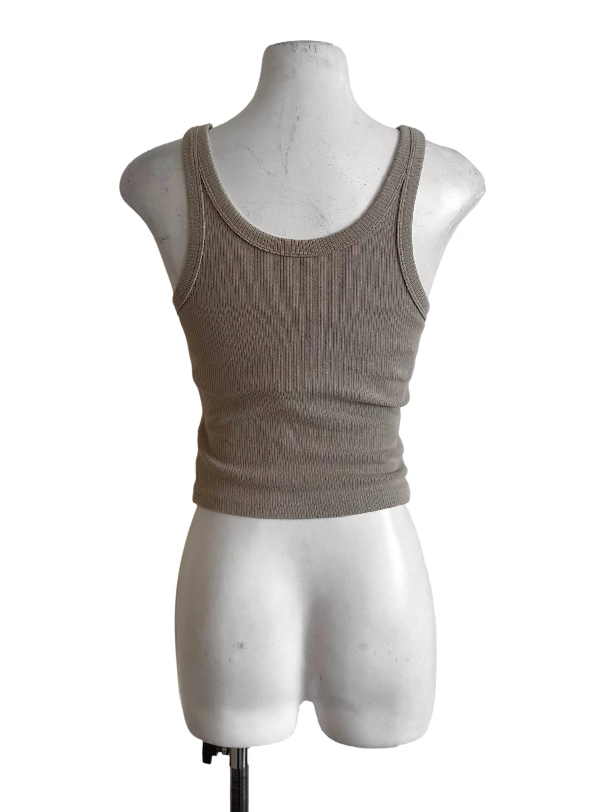 Hazel Beige Knit Tank Top - Image 2