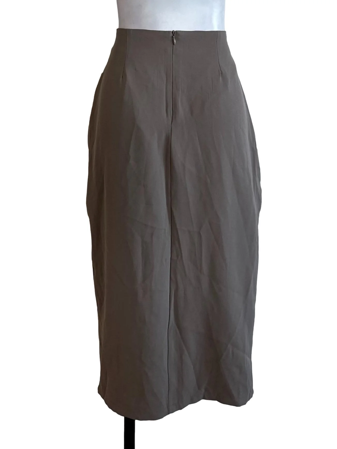 Hazel Brown Casual Slit Skirt - Image 2