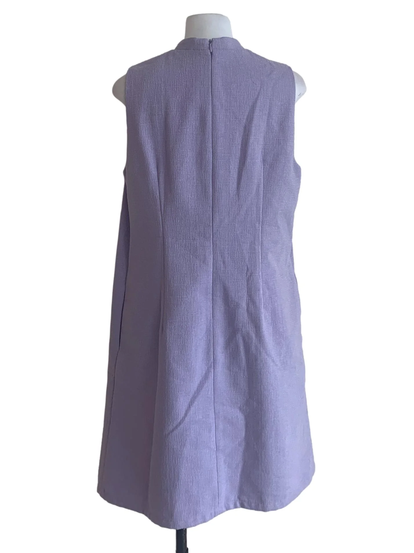 Heather Purple Cheongsam Neck Dress - Image 2