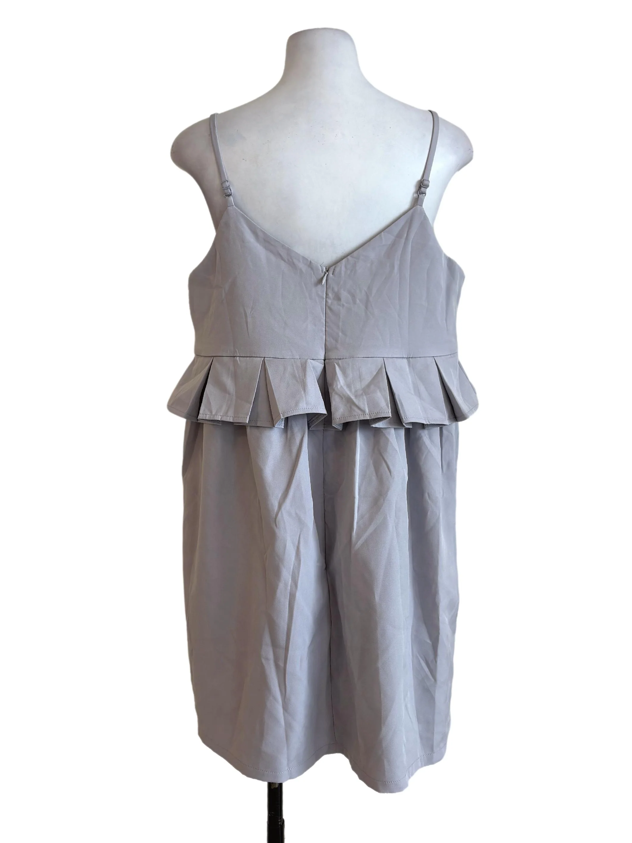 Heather Purple Peplum Rompers - Image 2