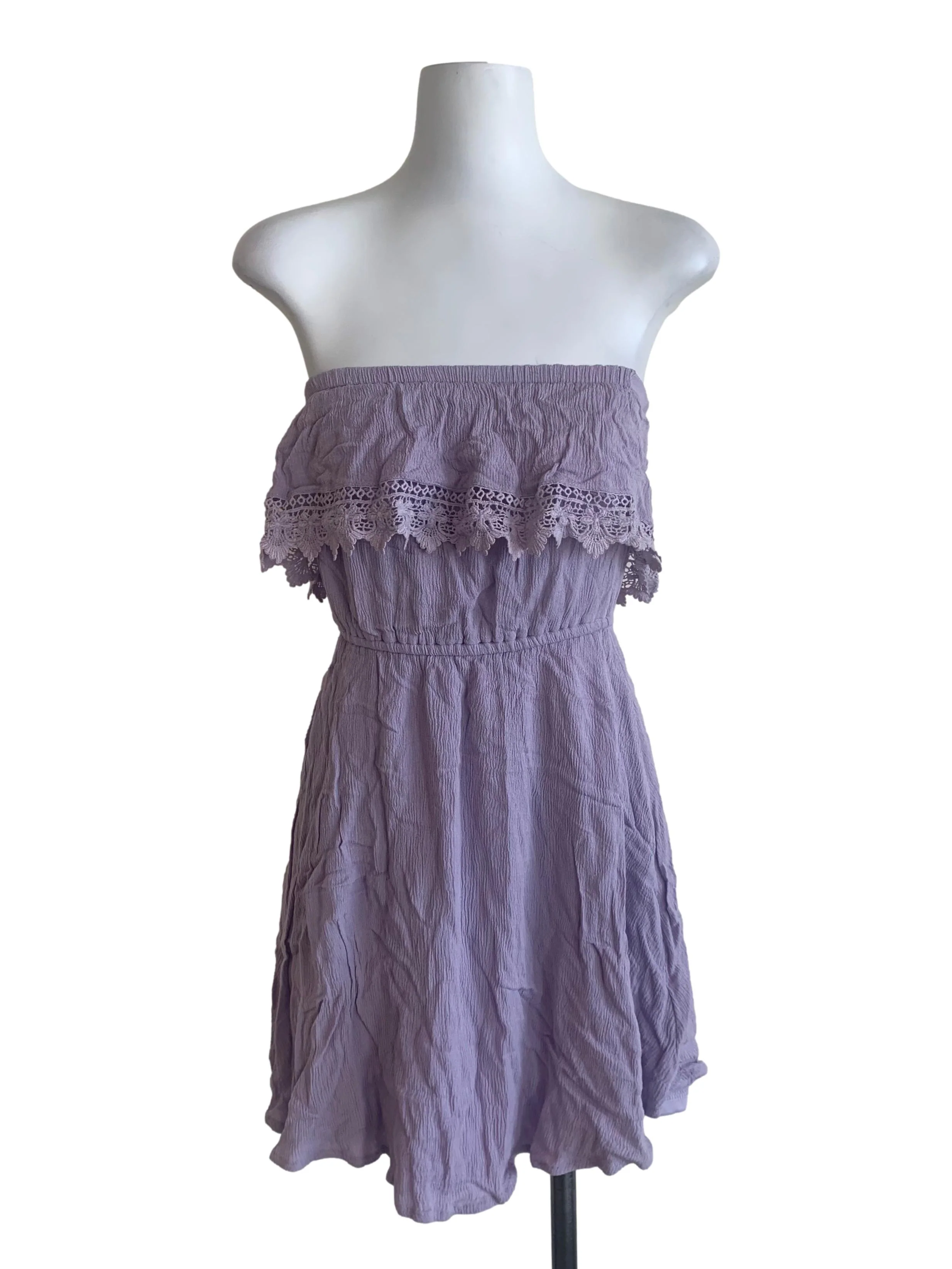 Heather Purple Strapless Dress