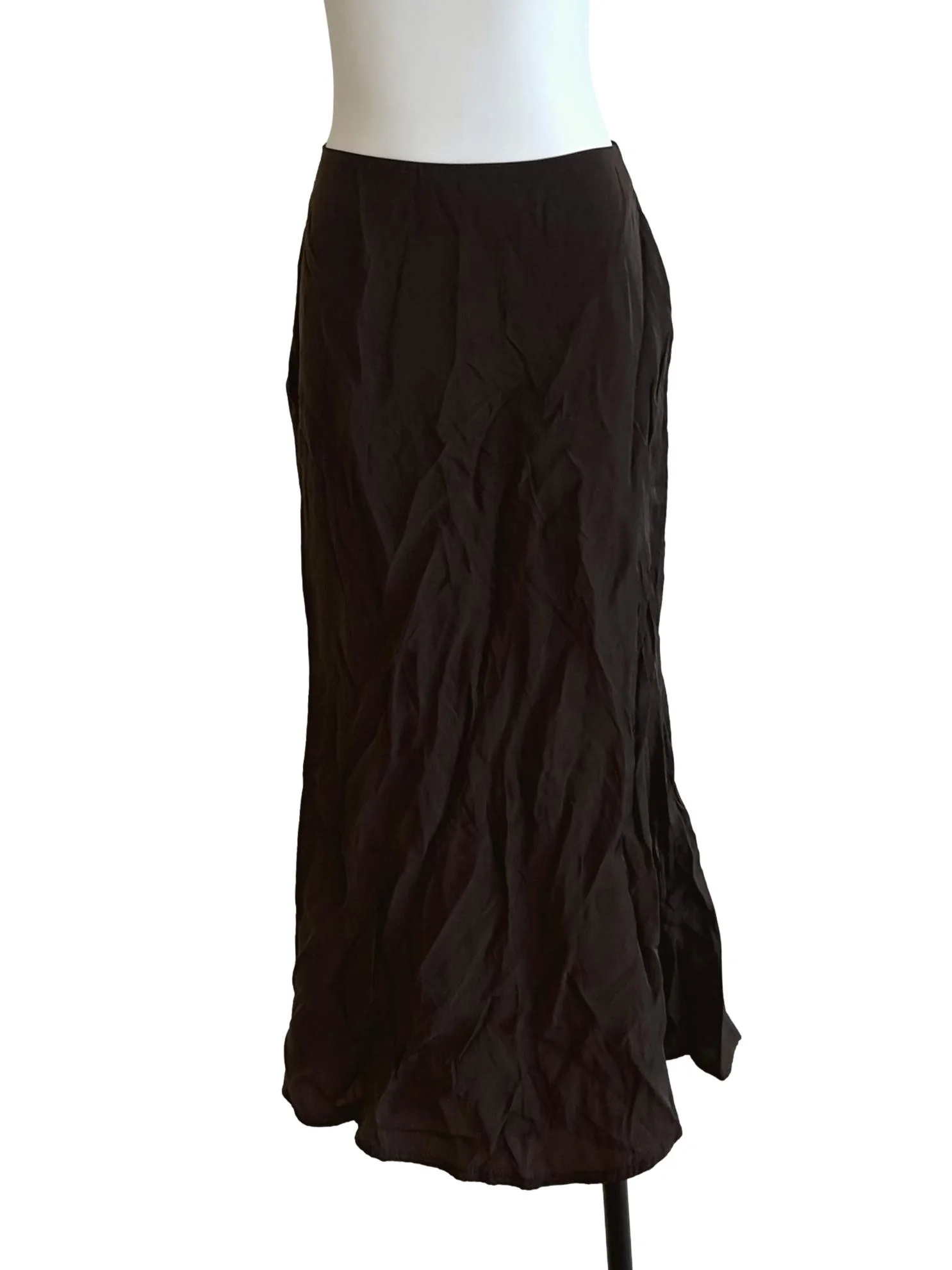 Hickory Brown Satin Skirt - Image 2