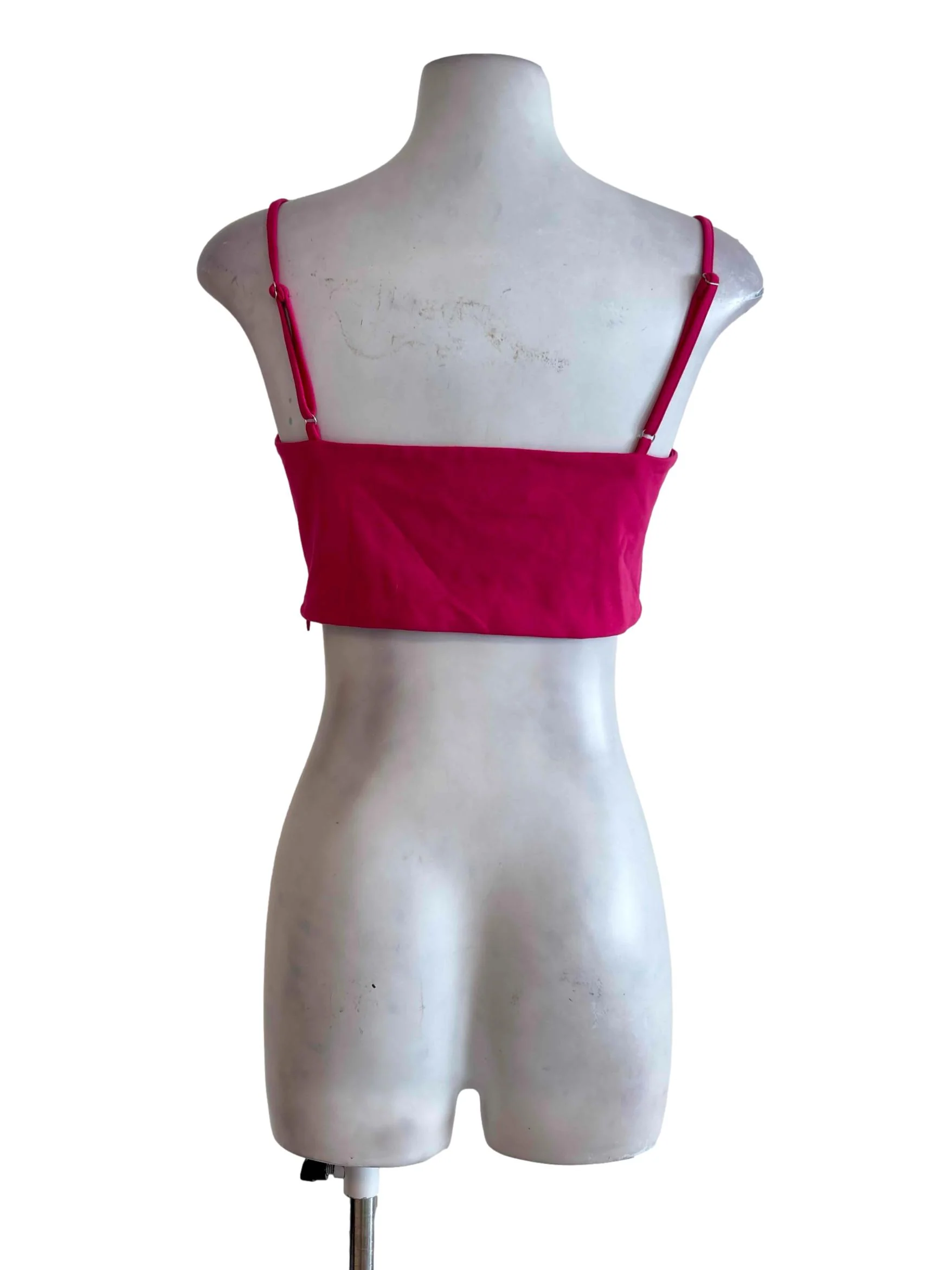 Hot Pink Cropped Bra Top - Image 2