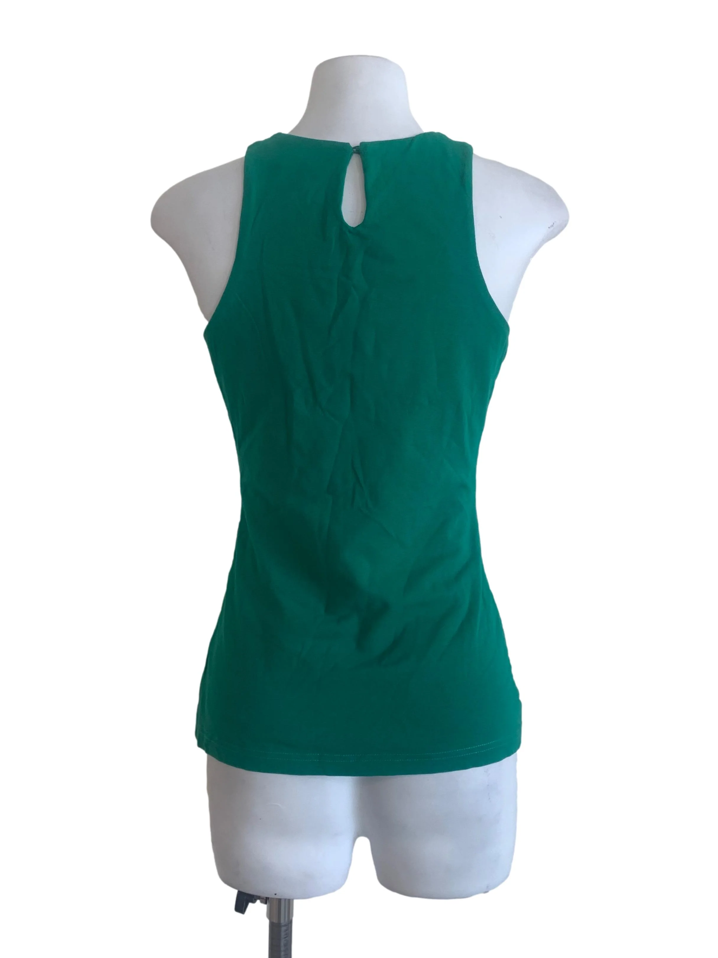 Hunter Green Halter Neck Tank Top - Image 2