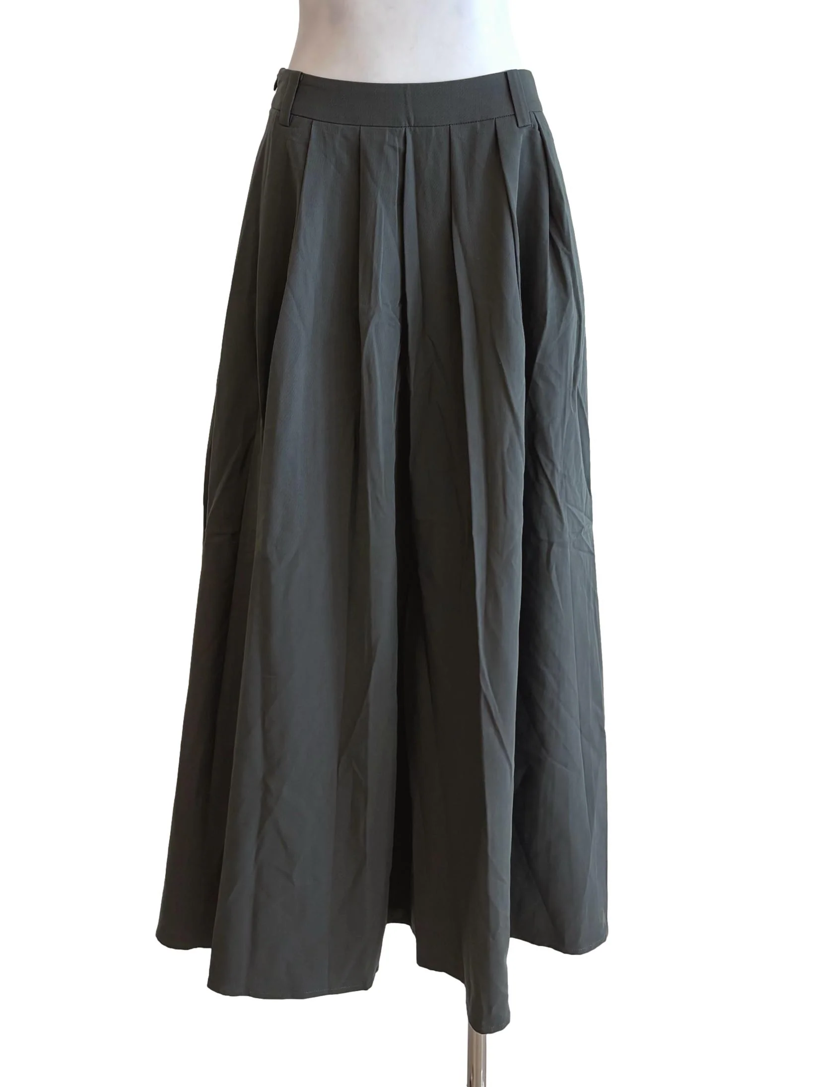 Hunter Green Pleated Skirt