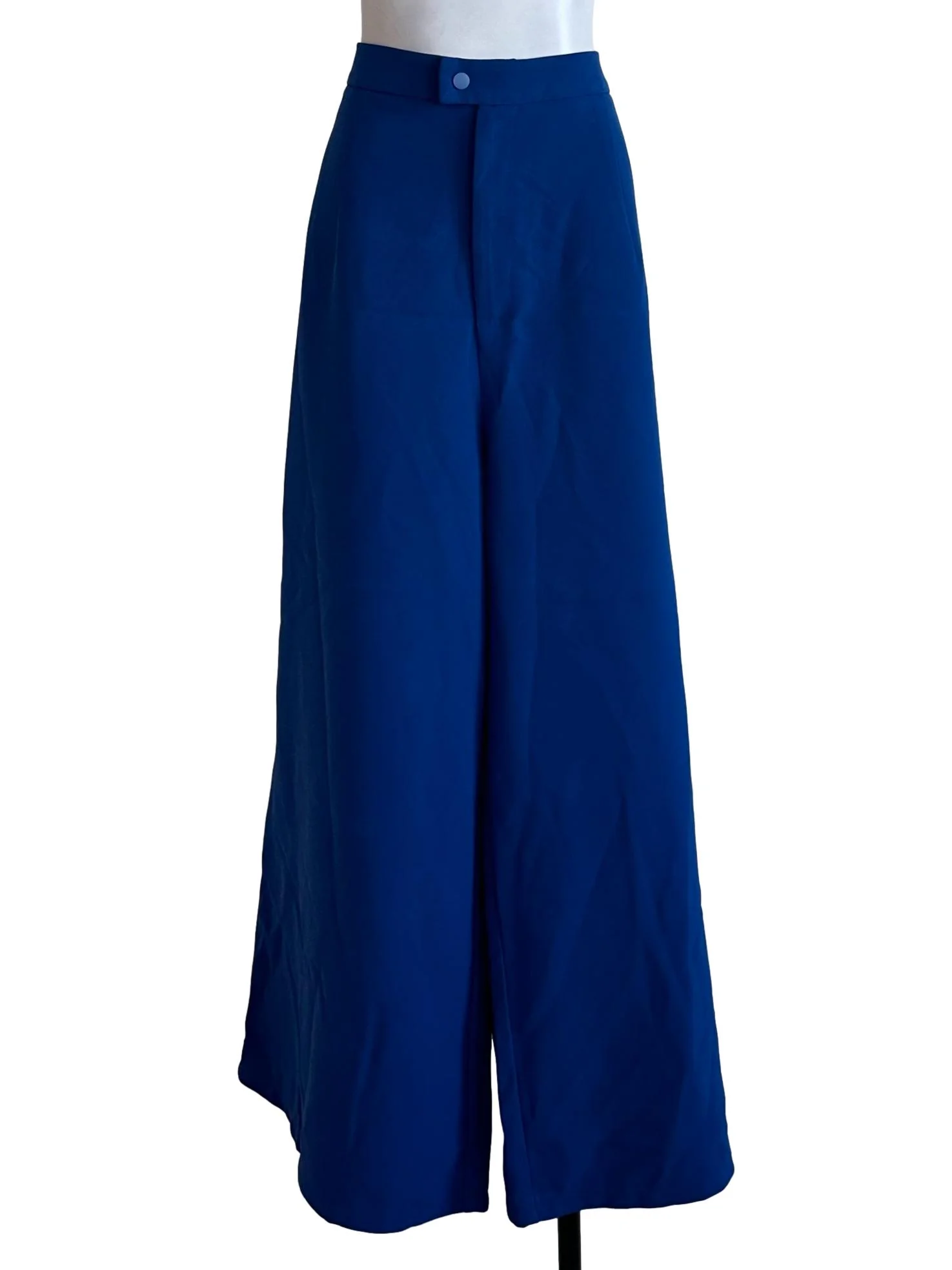 Indigo Blue High Waist Straight Pants