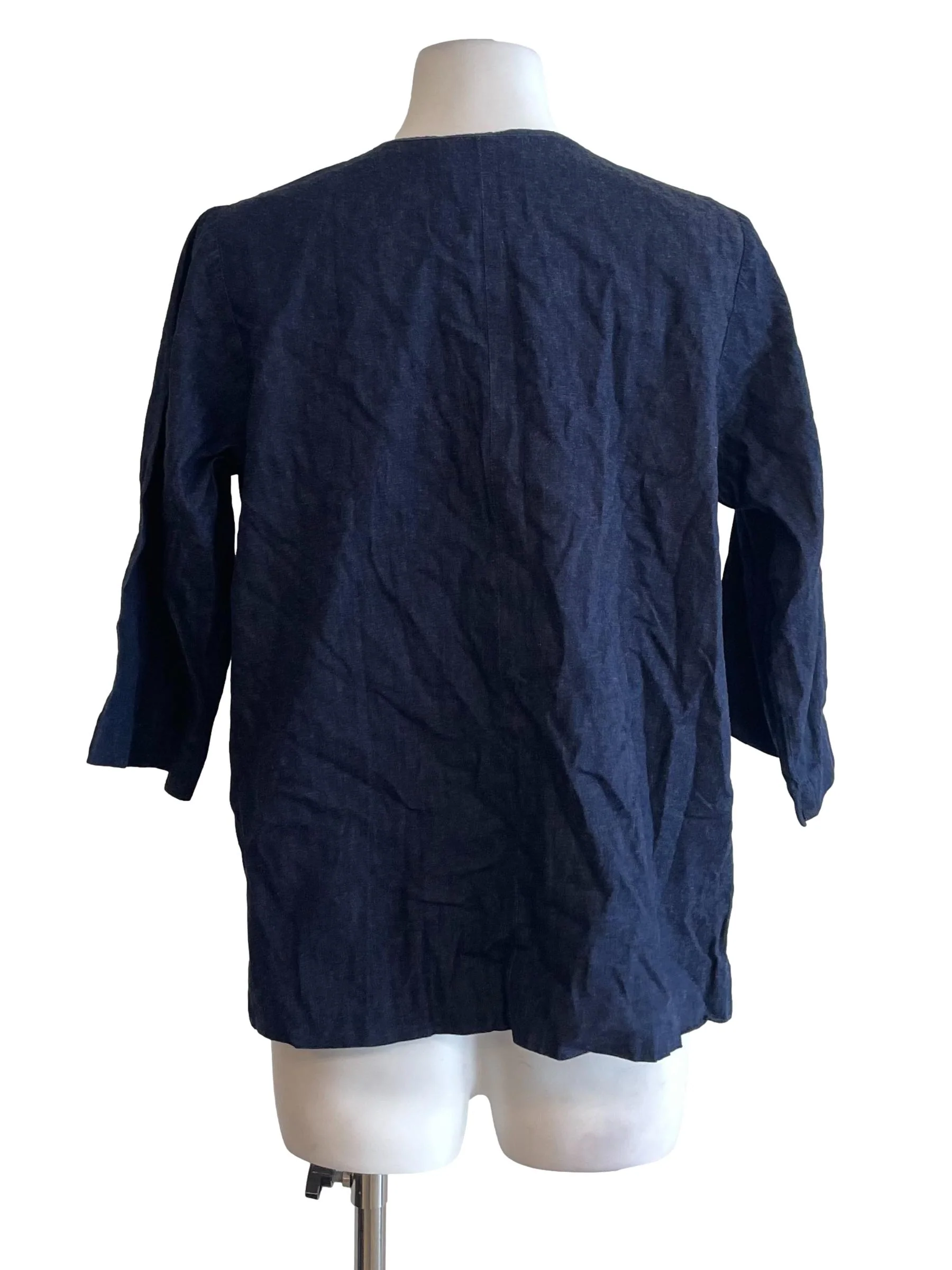 Indigo Mid Sleeves Pocket Top - Image 2
