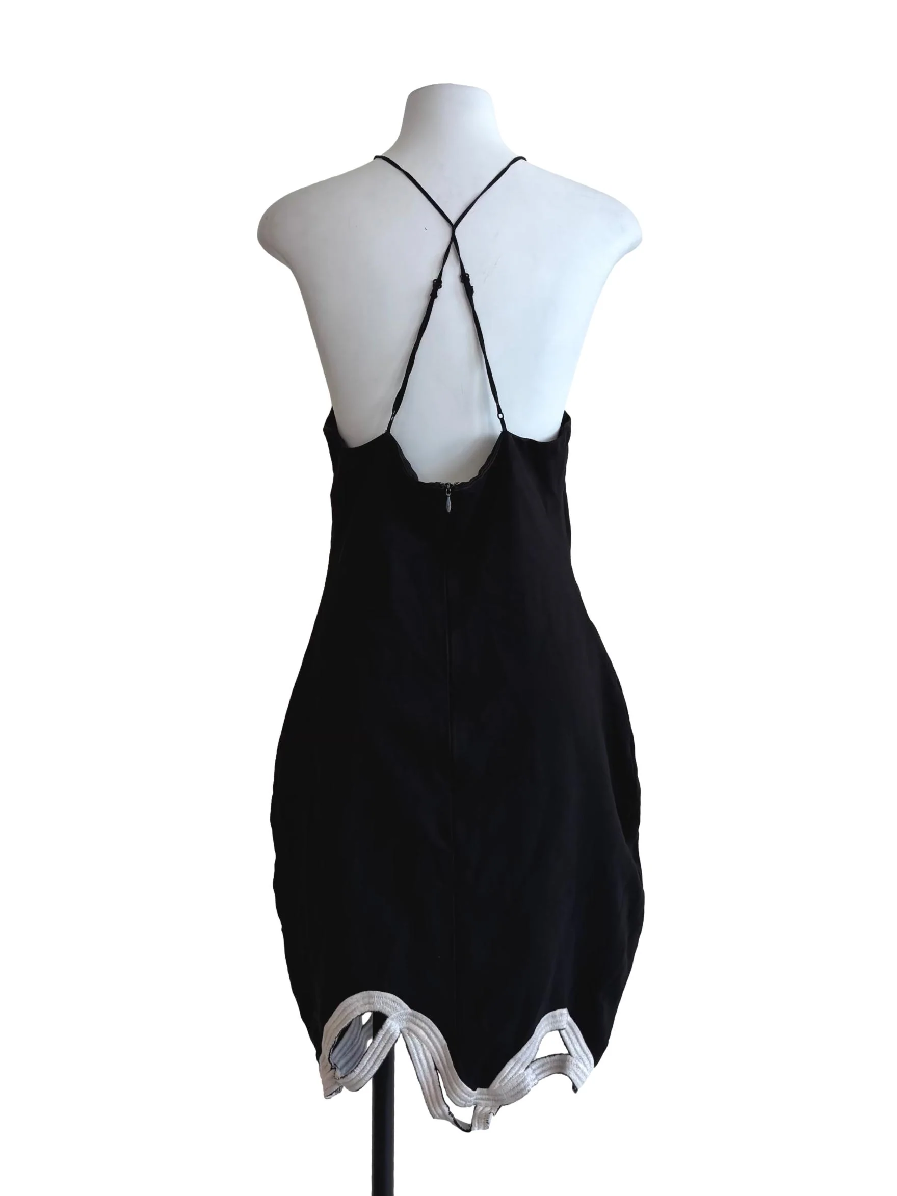 Ink Black Halter Hourglass Dress - Image 2