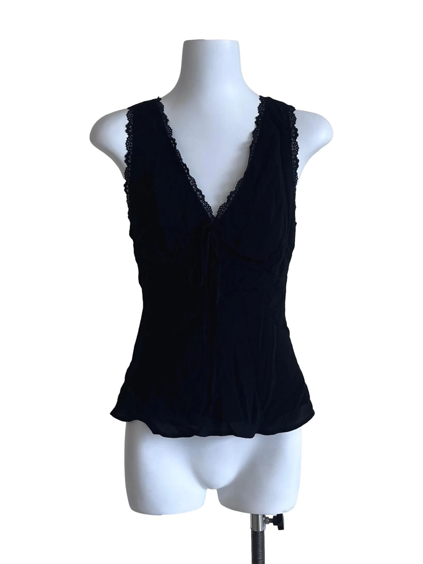 Ink Black V-Neck Top CM