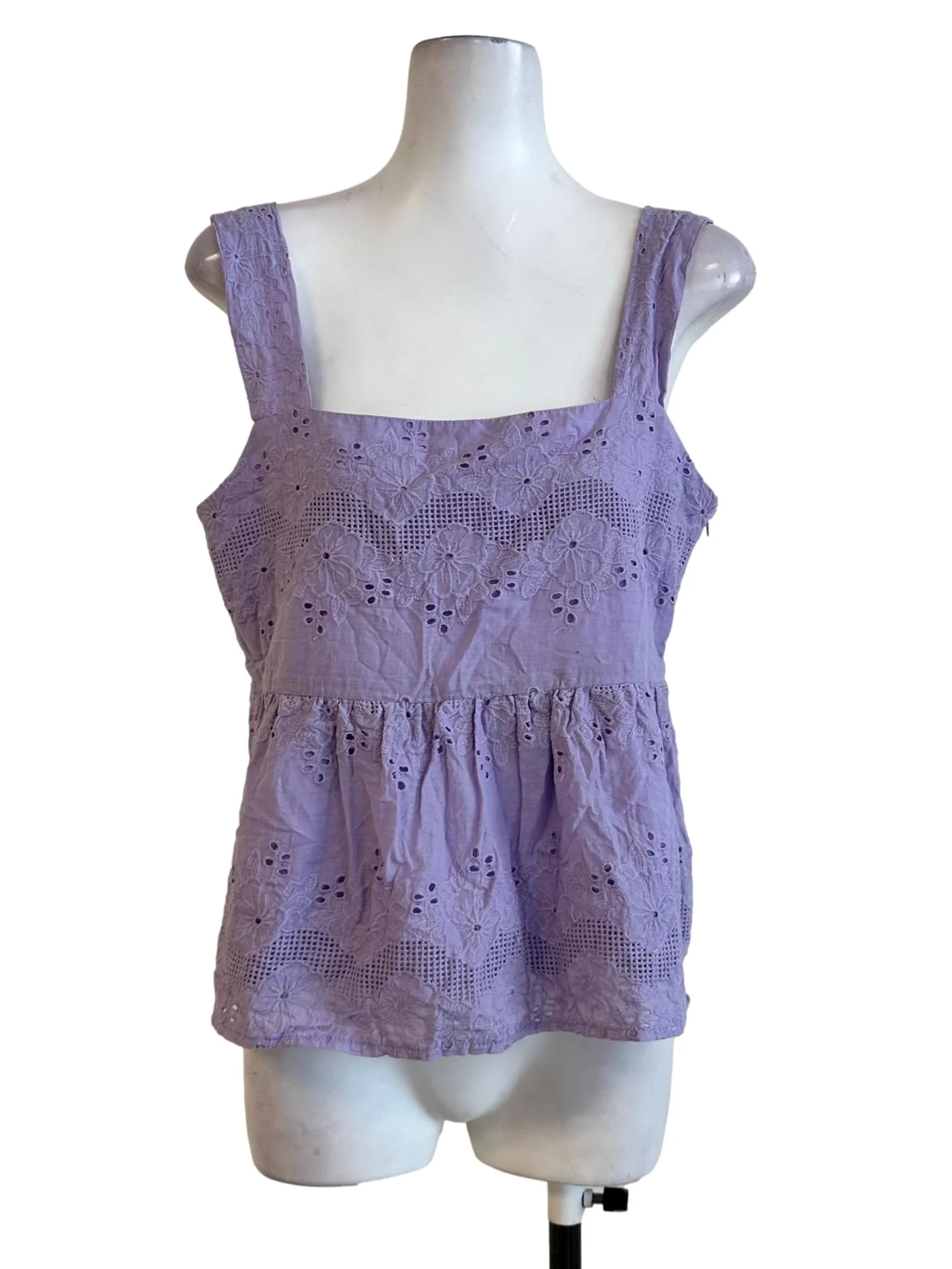 Iris Purple Embroidery Pattern Top