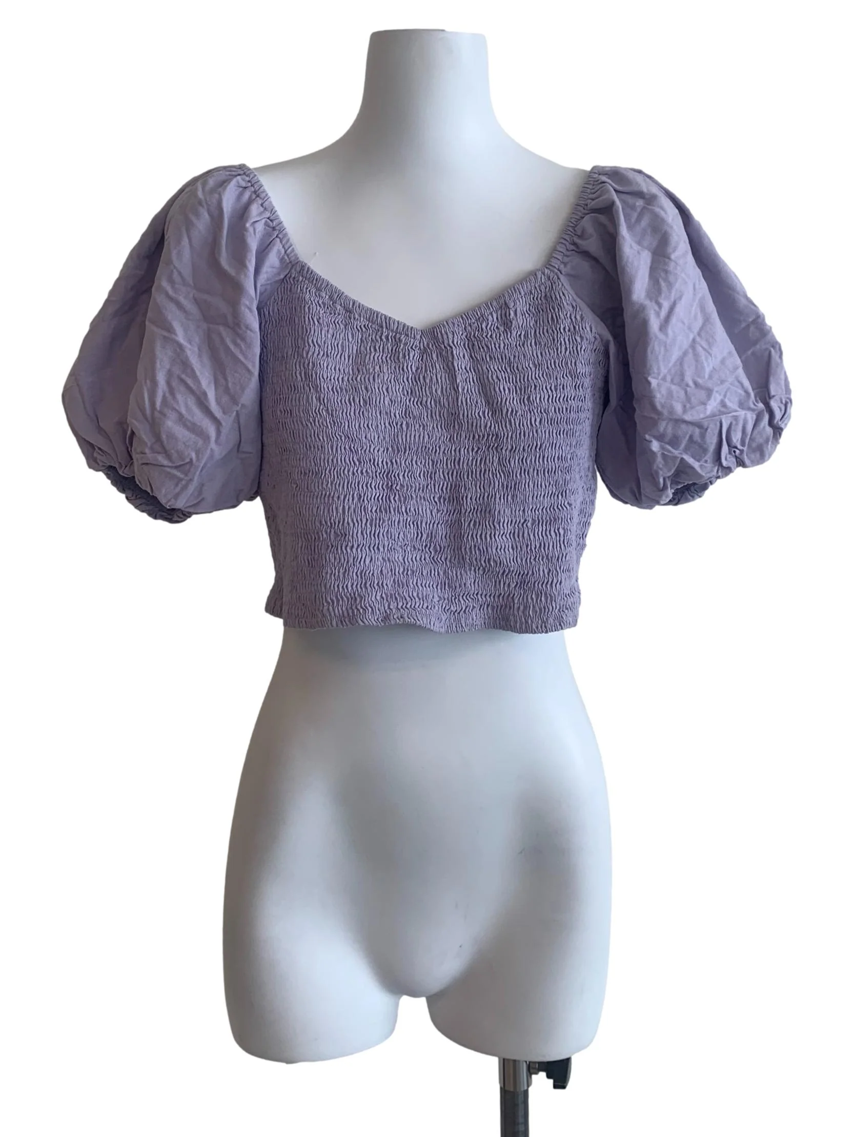 Iris Purple Puff Sleeve Top