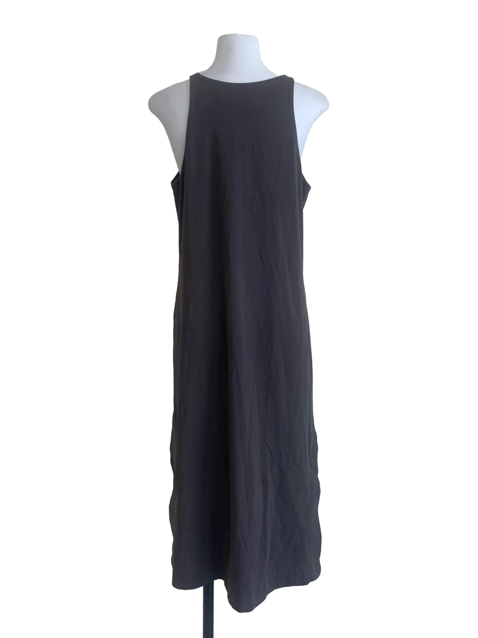 Iron Grey Round Neck Tunic Dress - Image 2