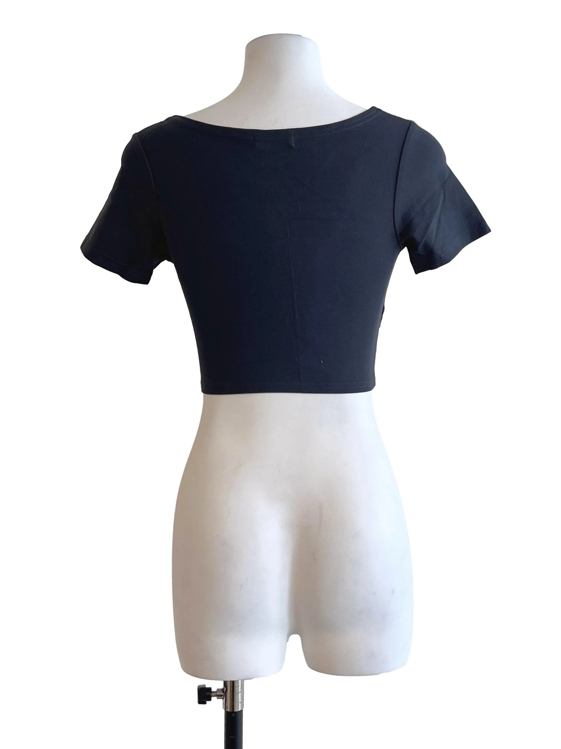 Iron Grey V-Neck Croopes Top - Image 2