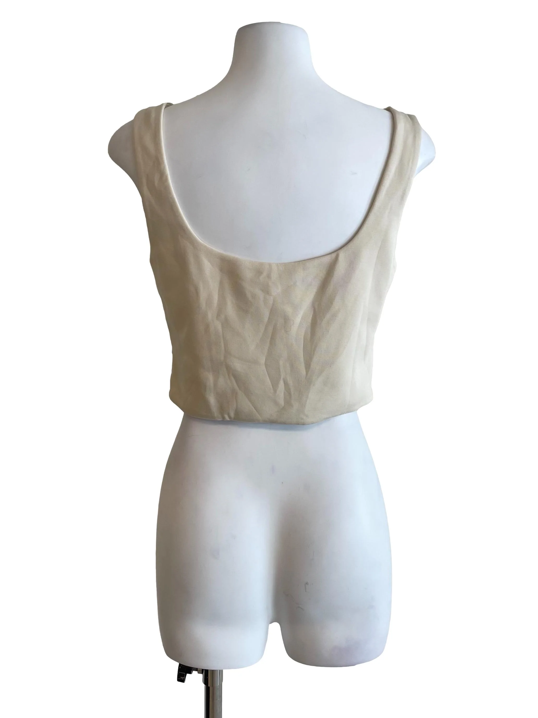 Ivory Square Neck Crop Top OSN - Image 2