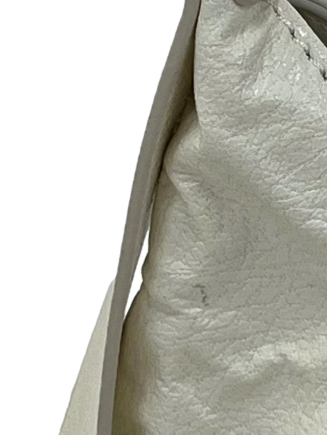 Ivory Textured Shoulder Bag With Adjustable Strap - Image 3